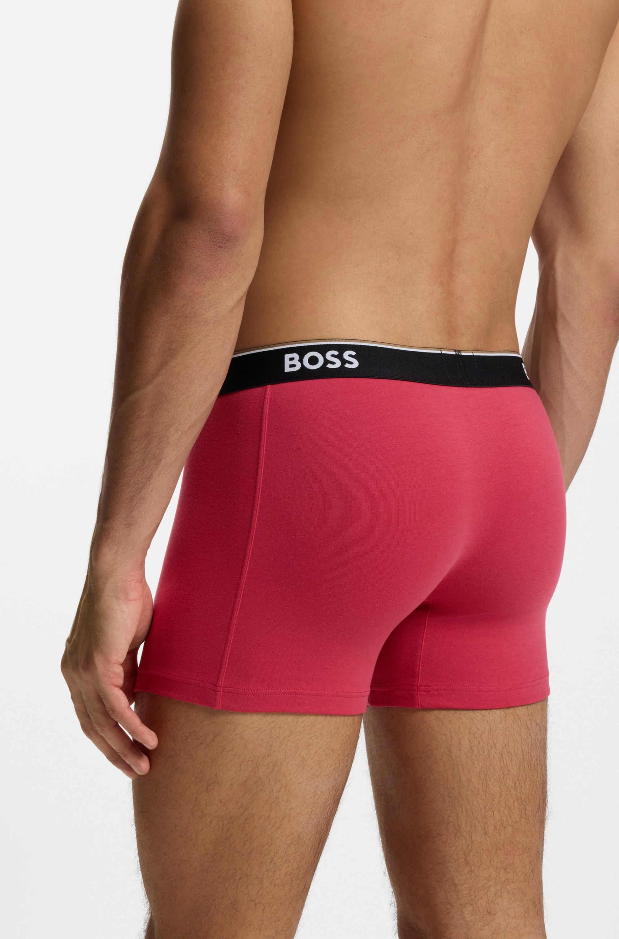 BOSS Boxershorts Packung, 3 Stk. aus bequemer Stretch-Baumwolle, körpernah, mittlere Bundhöhe
