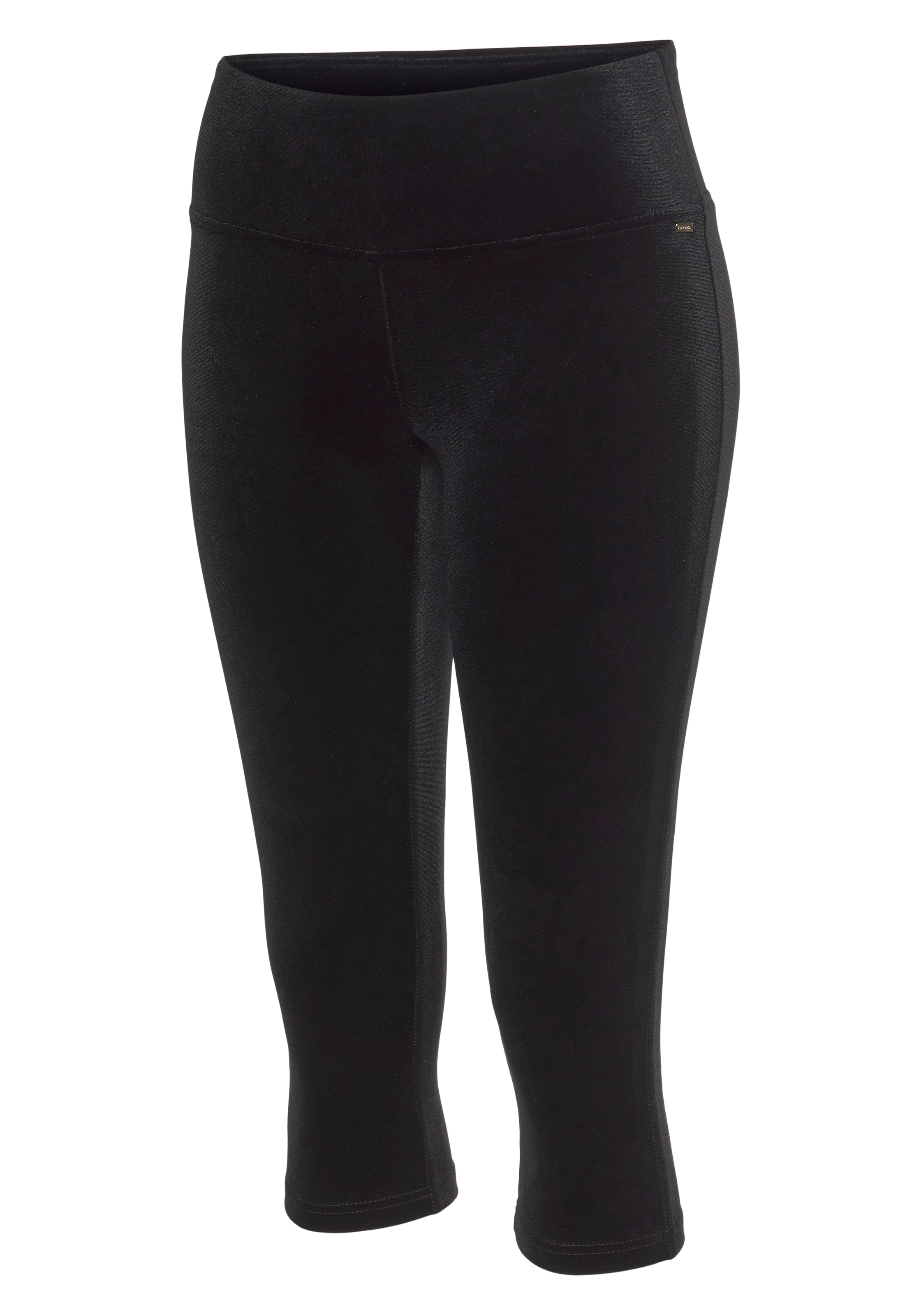 LASCANA Caprihose, in weicher, elastischer Samtoptik, Loungeanzug