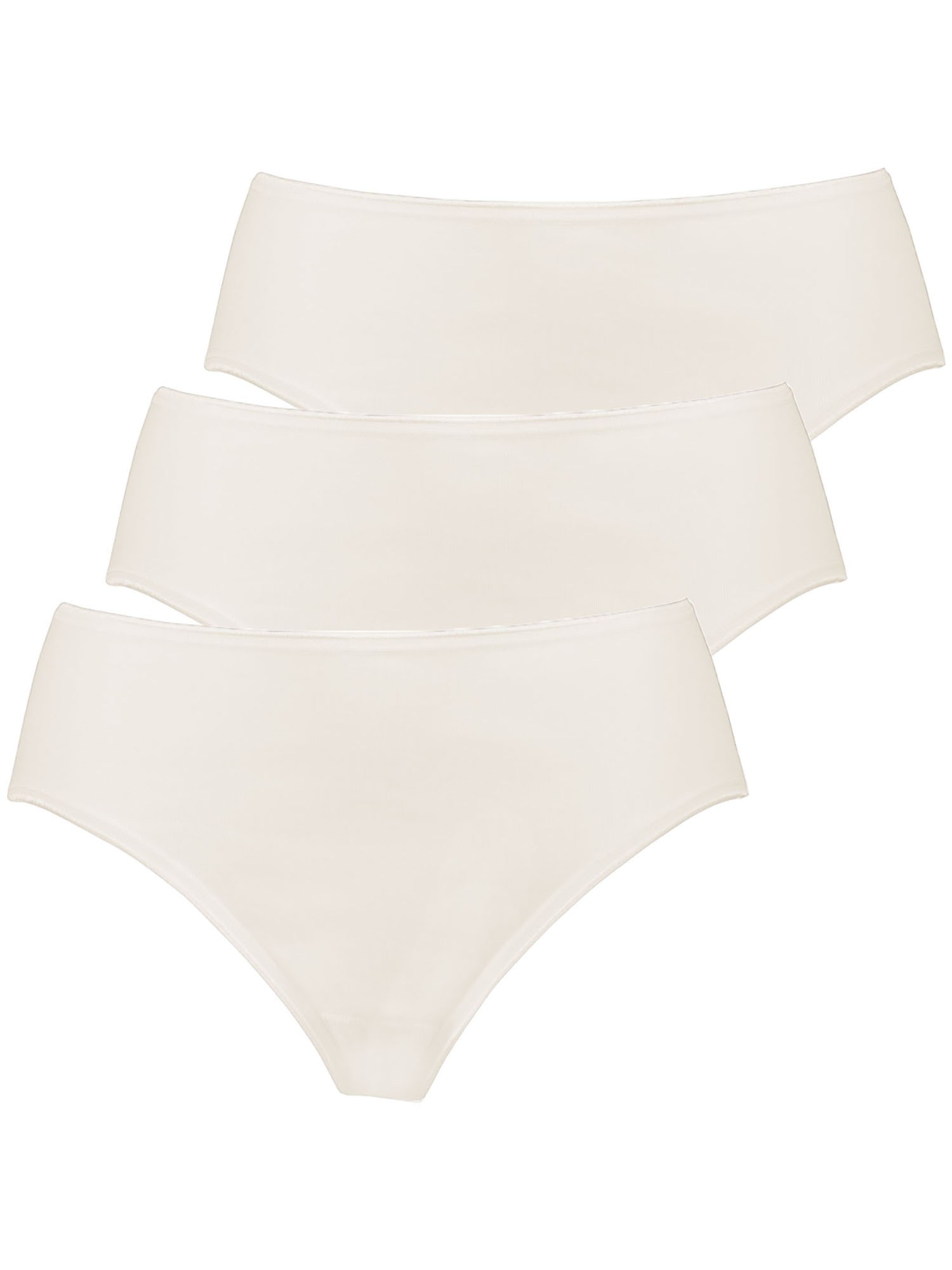 NINA VON C. Damen Hüftslip "3er Pack Damen Hüftslip Daily", Gr. 40, beige, Feinripp, Obermaterial: 100% Baumwolle CO., Unterhosen