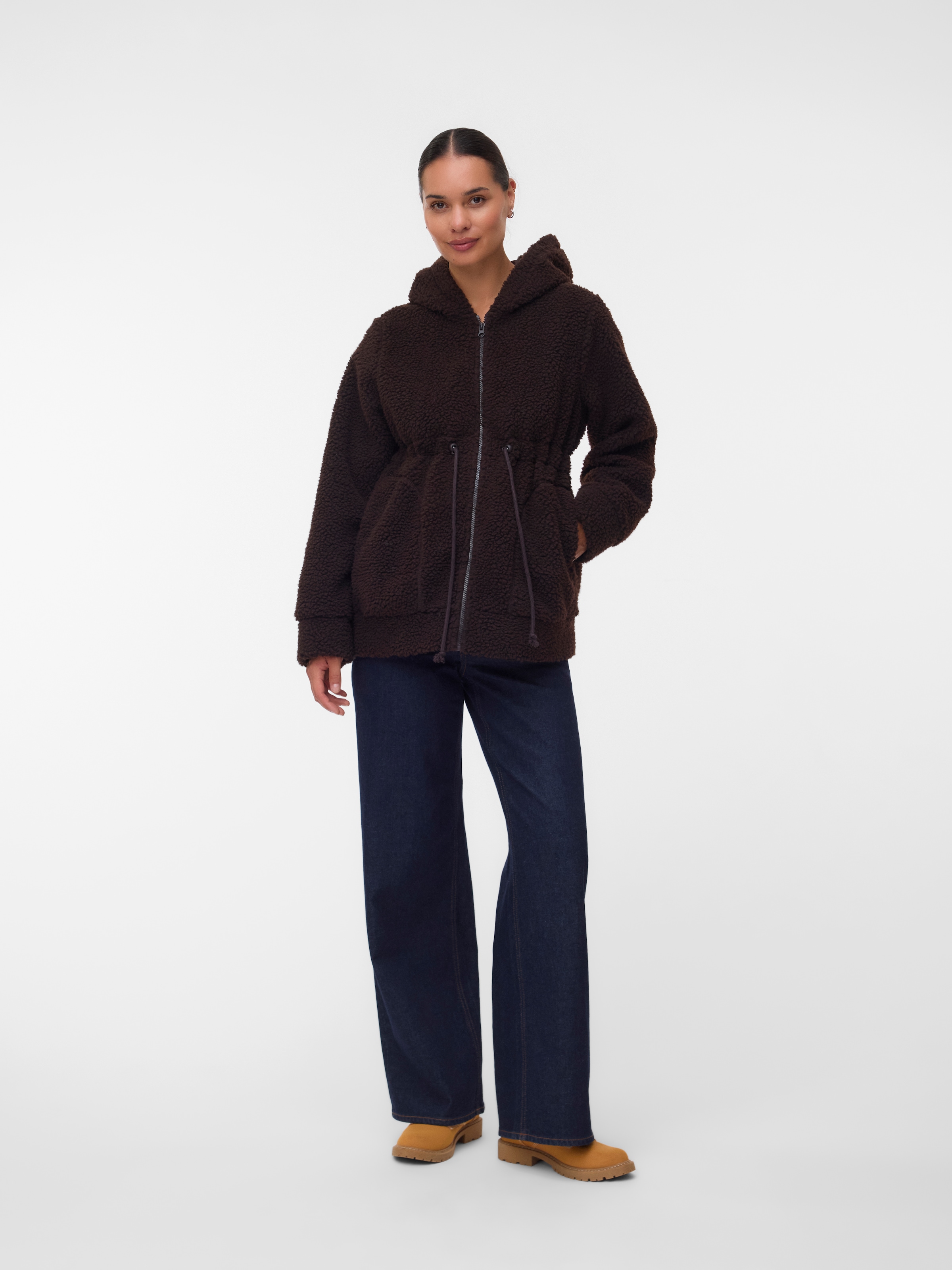 Mamalicious Kapuzenplüschjacke »MLRACHEL  3IN1 TEDDY JACKET NOOS« mit Kapuze Kunstfaser, regular fit
