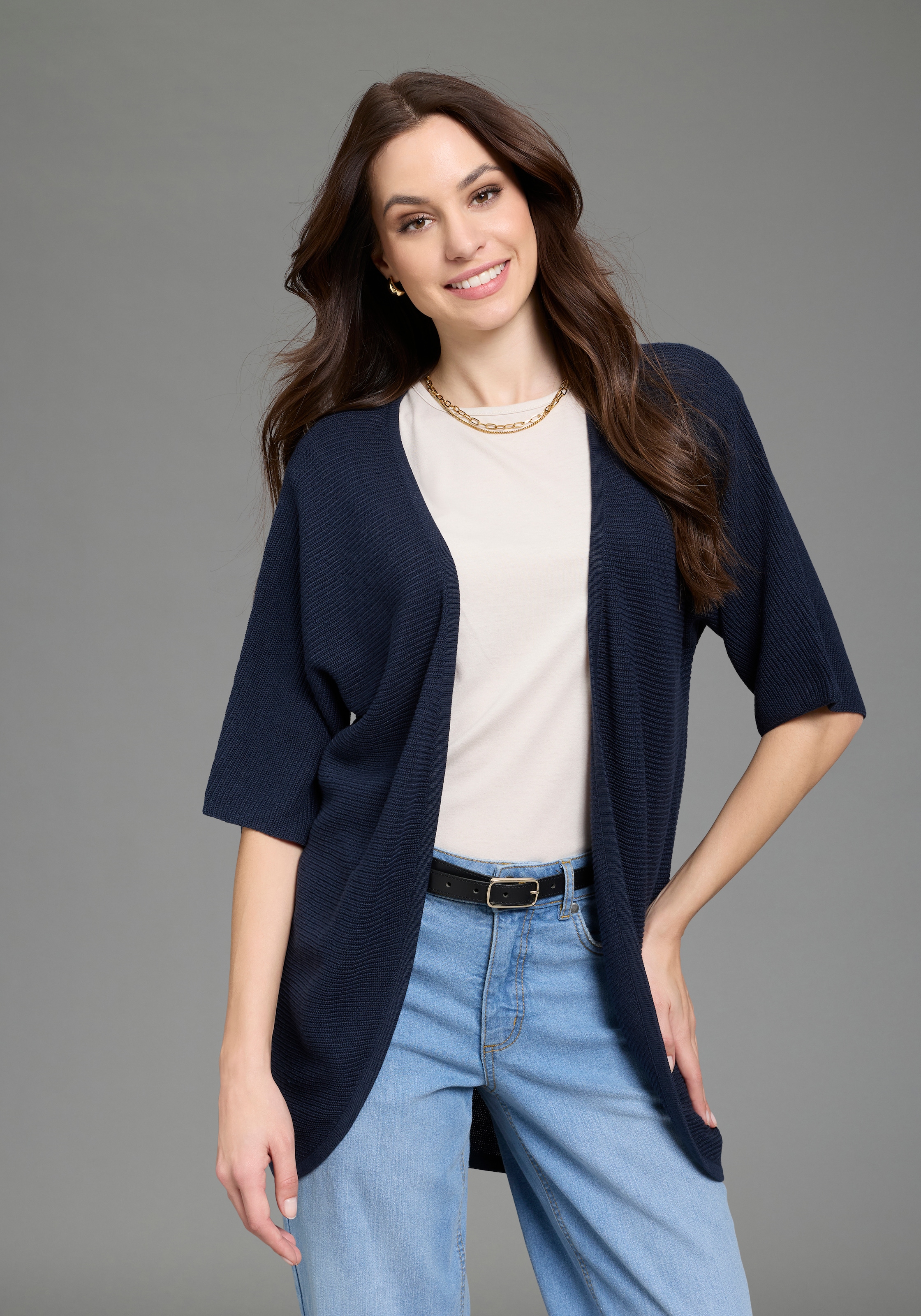 Flashlights Longstrickjacke 2er-Pack, in offener Form und 3/4 Ärmeln - im S günstig online kaufen