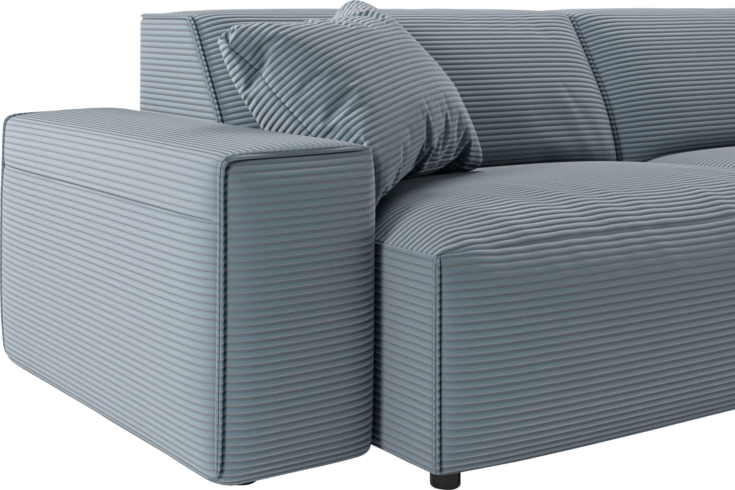 andas Ecksofa »Glimminge L-Form auch in Breitcord, Feincord + Easy care-Bezug,«, Breite 264, Zierkissen