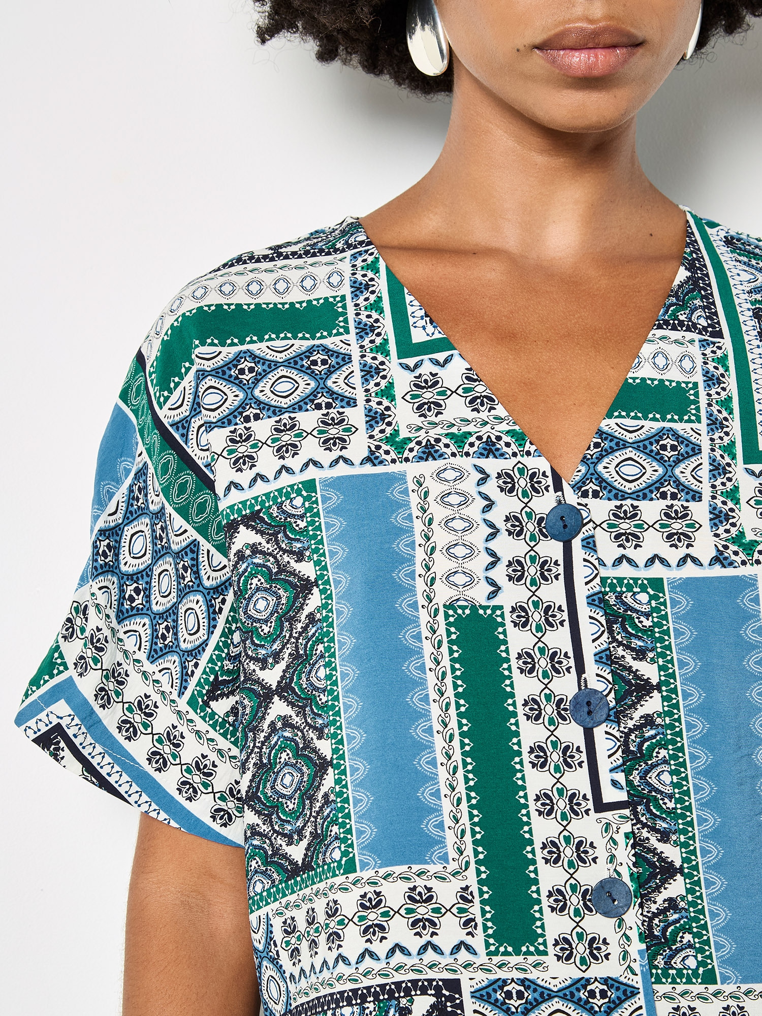 Apricot Klassische Bluse »Folk-Patchwork-Bluse« mit Muster
