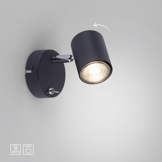 my home LED Wandleuchte »Maci«, 1 flammig-flammig, LED Wandlampe, dreh- und schwenkbarer  Spot, Kippschalter, warmweiß kaufen | BAUR