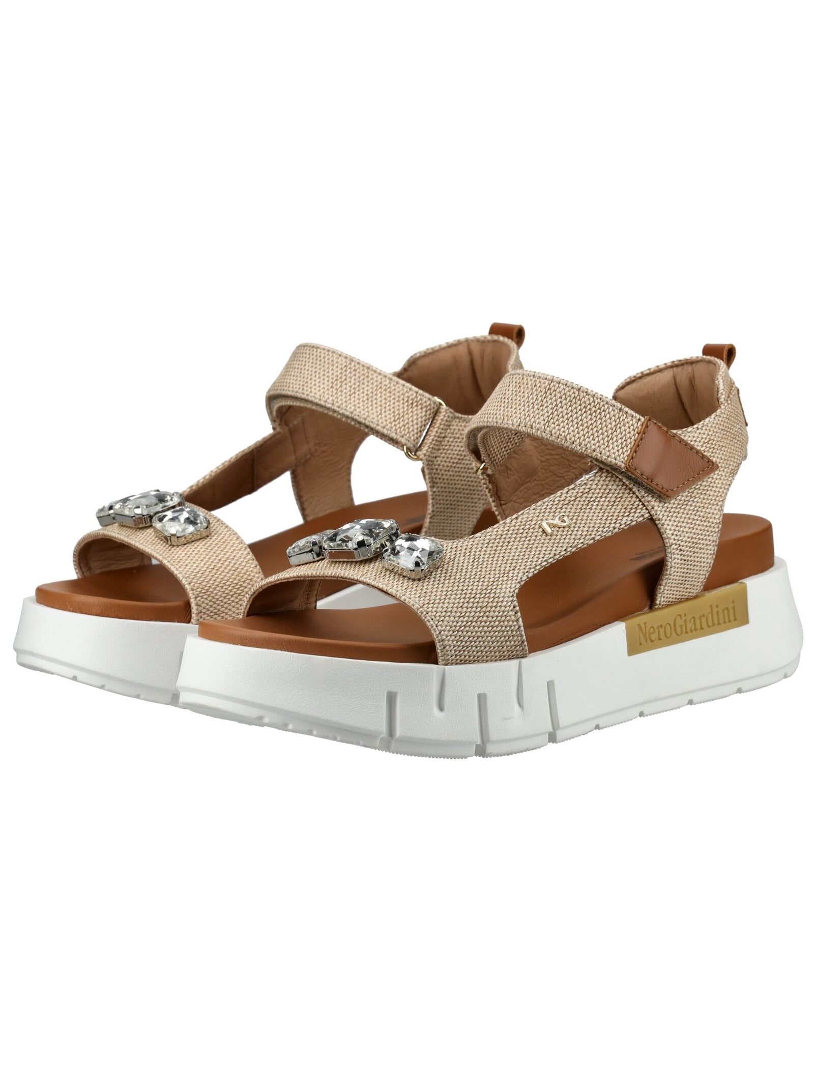 Nero Giardini Keilsandalette »Nero Giardini Sandalen Leder/Textil«