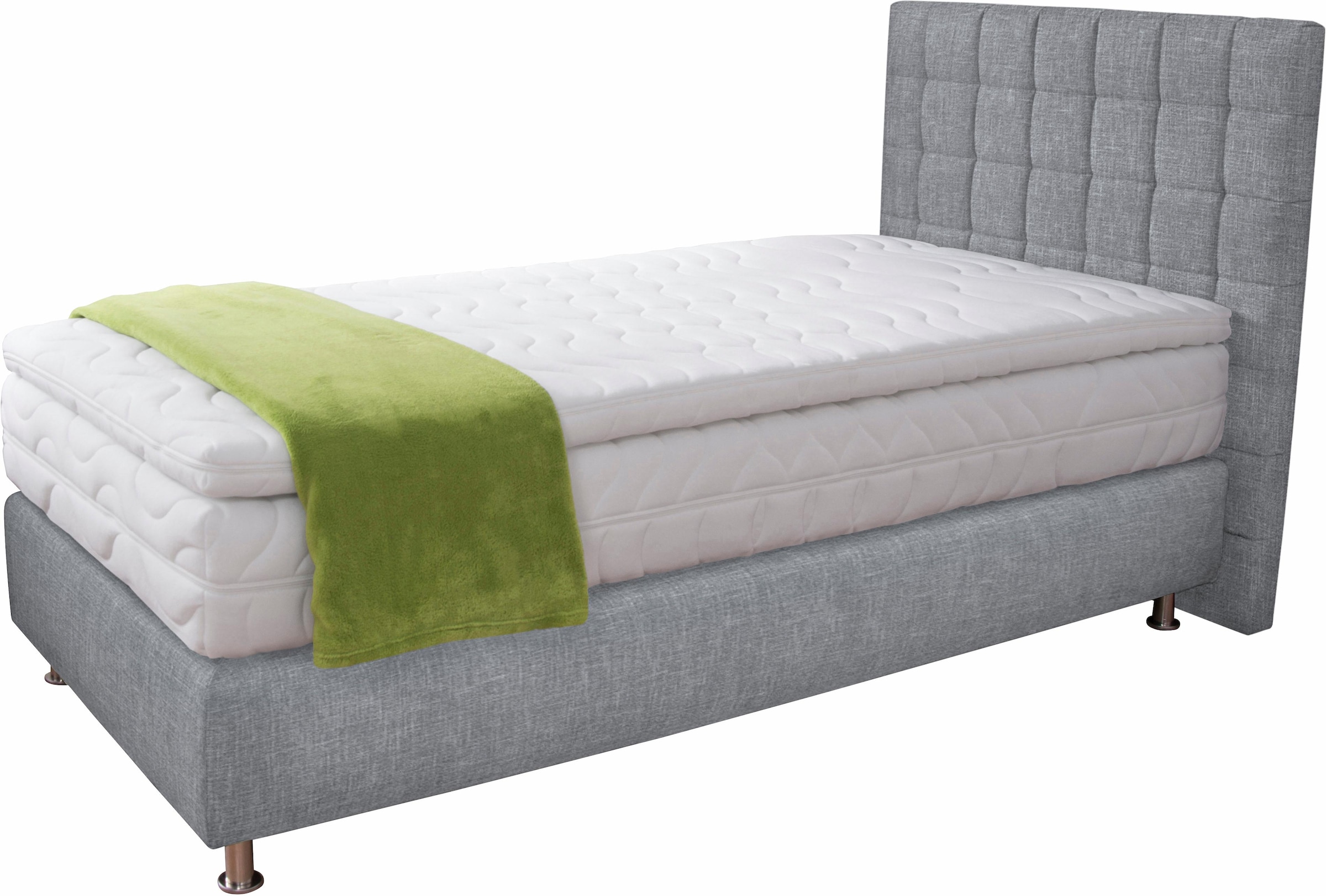Westfalia Schlafkomfort Boxspringbett Grau 115x210cm 4