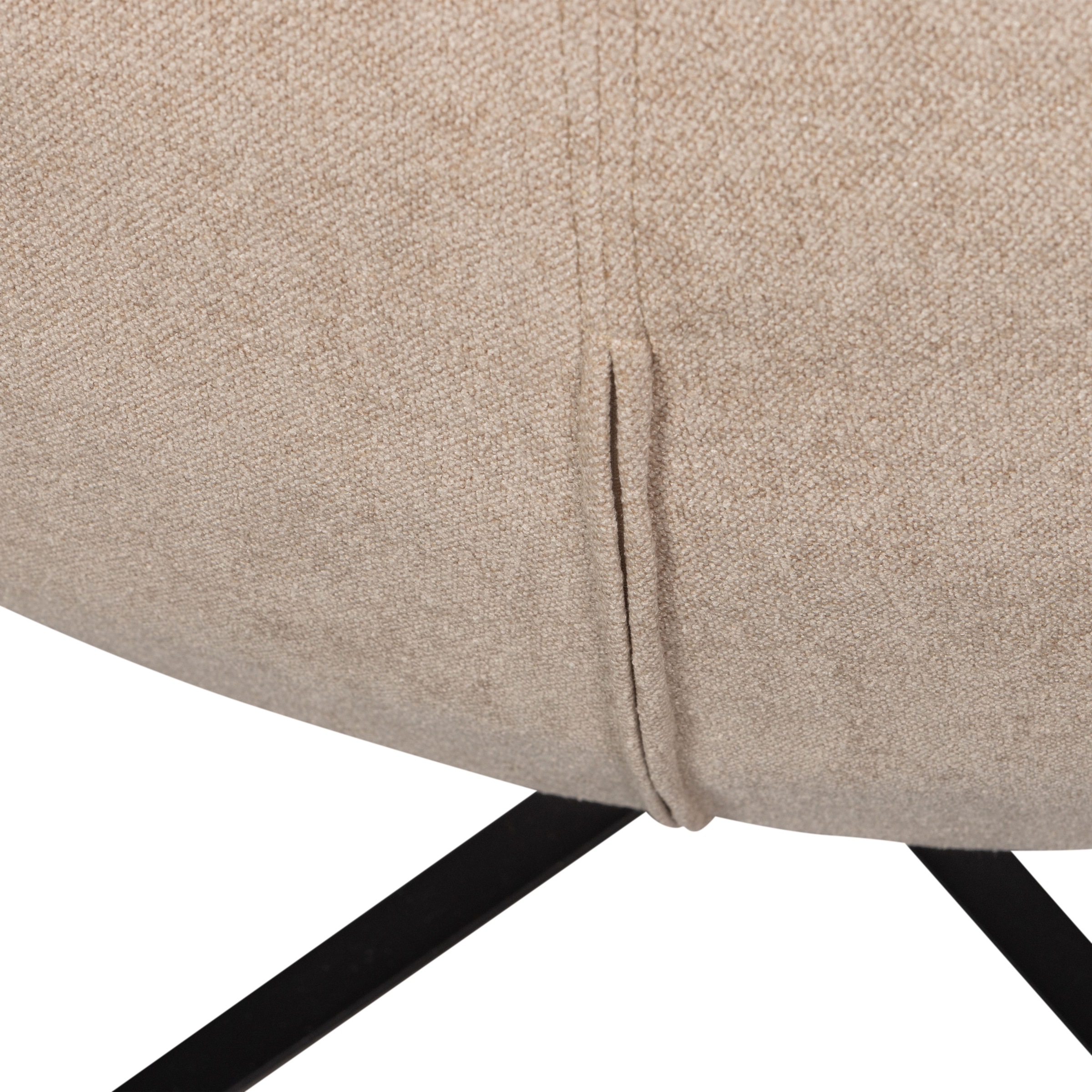 WOOOD Drehsessel »Maudi«, Metallgestell, gepolstert mit gewebtem Stoff, H 84 cm x B 74 cm