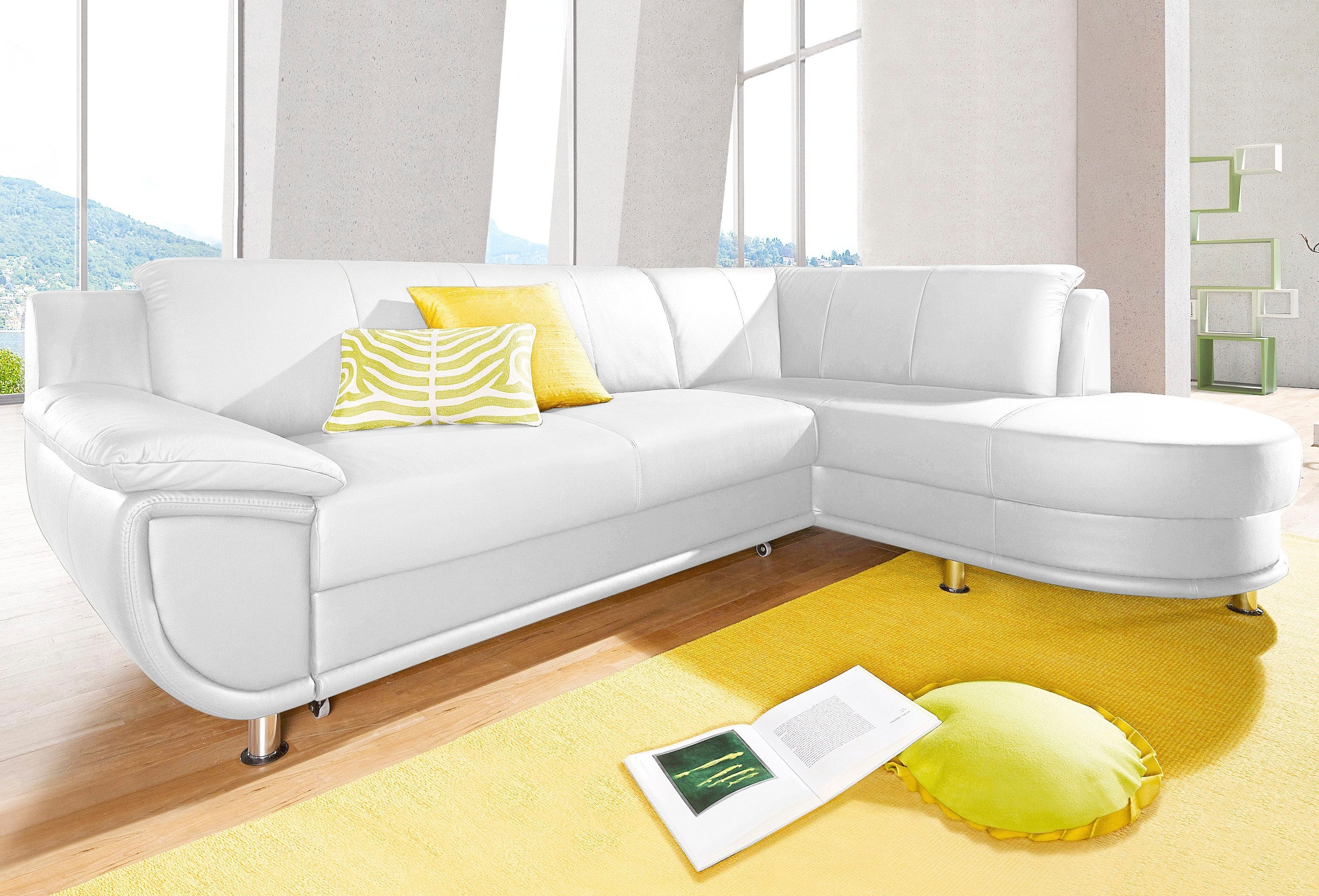 TRENDMANUFAKTUR Ecksofa "Rondo II, zeitlos & elegant, bequeme Armlehnen, L- günstig online kaufen