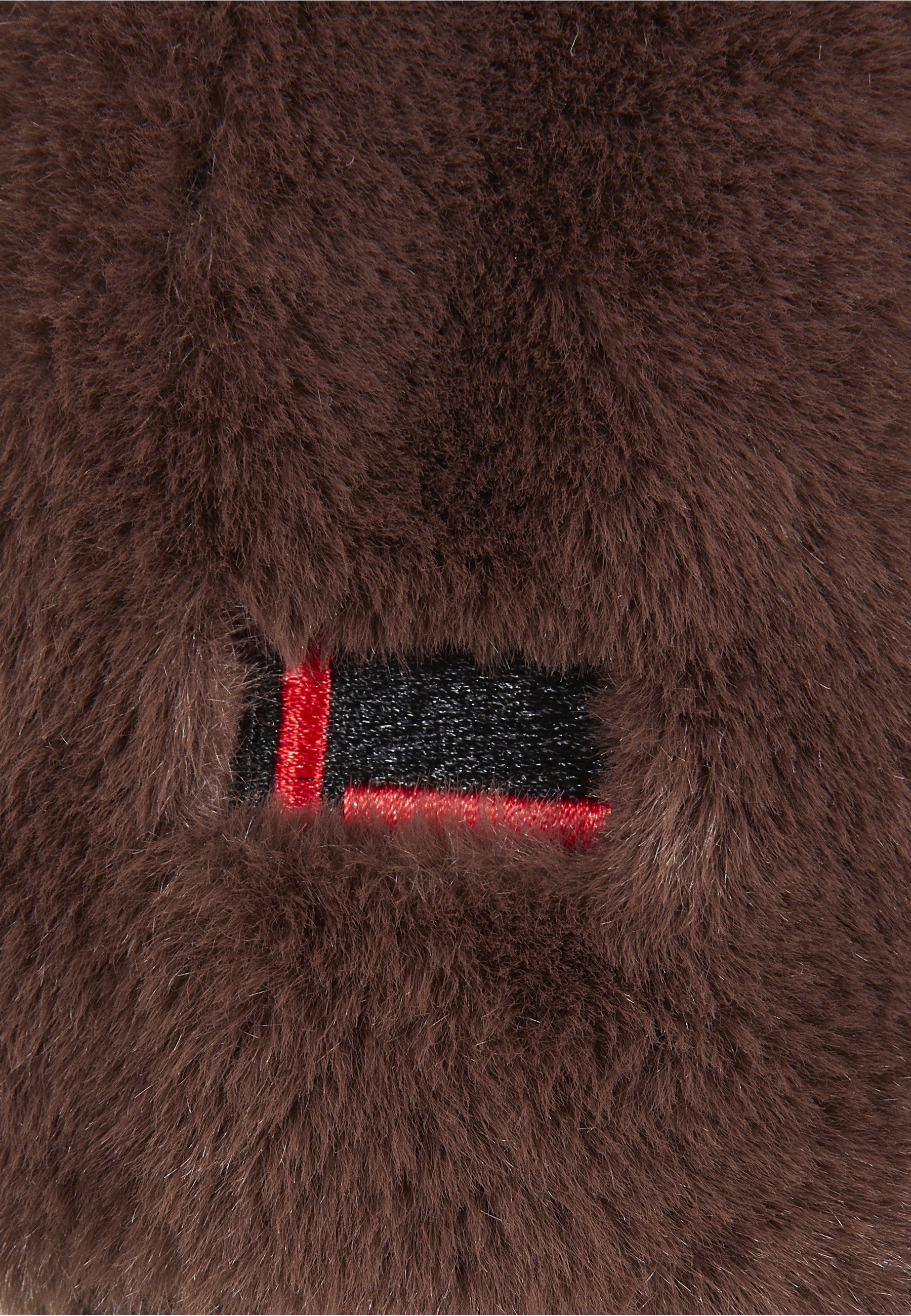 Fubu Collegejacke »Fubu Damen FW224-022-1 Signature Rhinestone Fur Jacket brown« 1 Stk. tlg. mit Kapuze