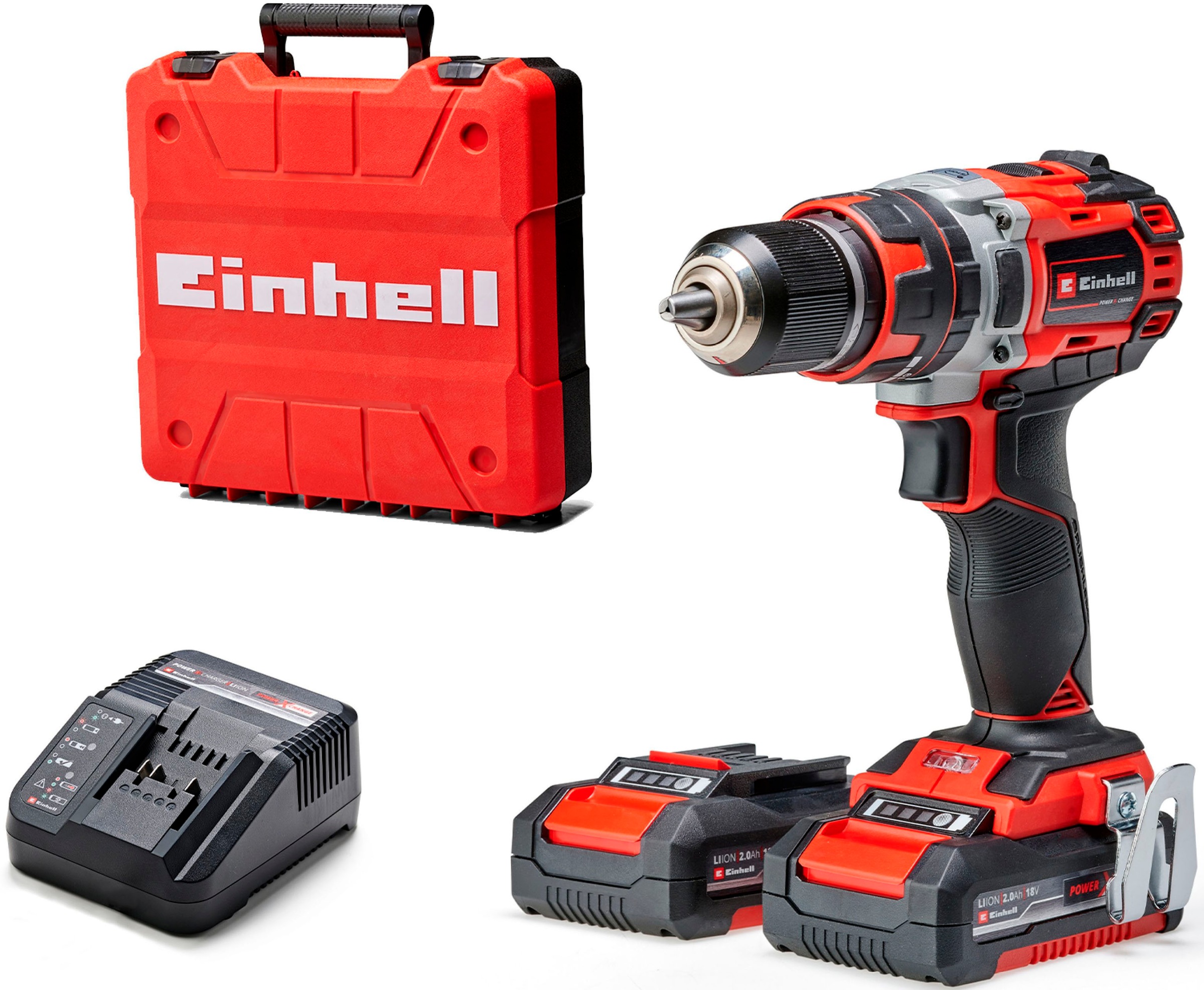 Einhell Akku-Schlagbohrschrauber "TP-CD 18/50 Li-i BL (2x2,0Ah)", (Set, 5 tlg.), inklusive 2 Akkus, Ladegerät und Aufbew