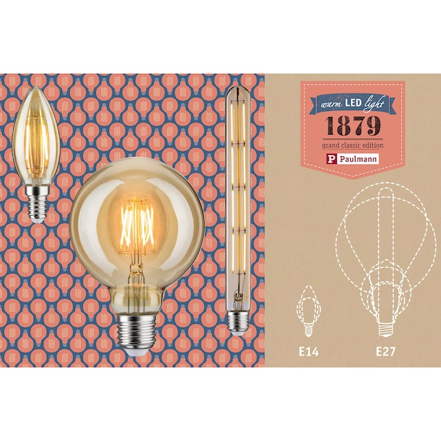 Paulmann LED-Leuchtmittel »E27 Goldlicht dimmbar Vintage AGL 6W dimmbar  Vintage AGL 6W«, 1 St., Extra-Warmweiß bestellen | BAUR