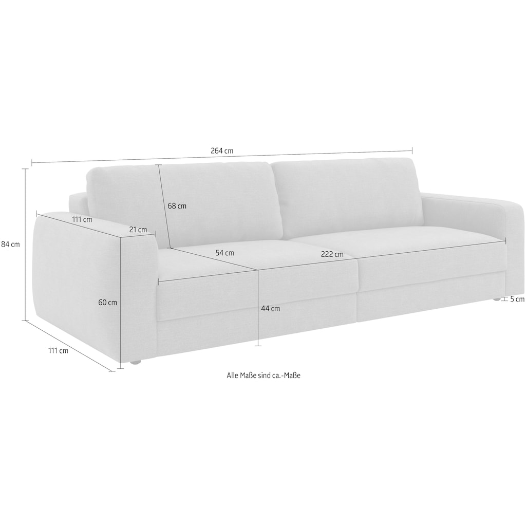 TRENDMANUFAKTUR Big-Sofa »Bourbon«, (2 St.)