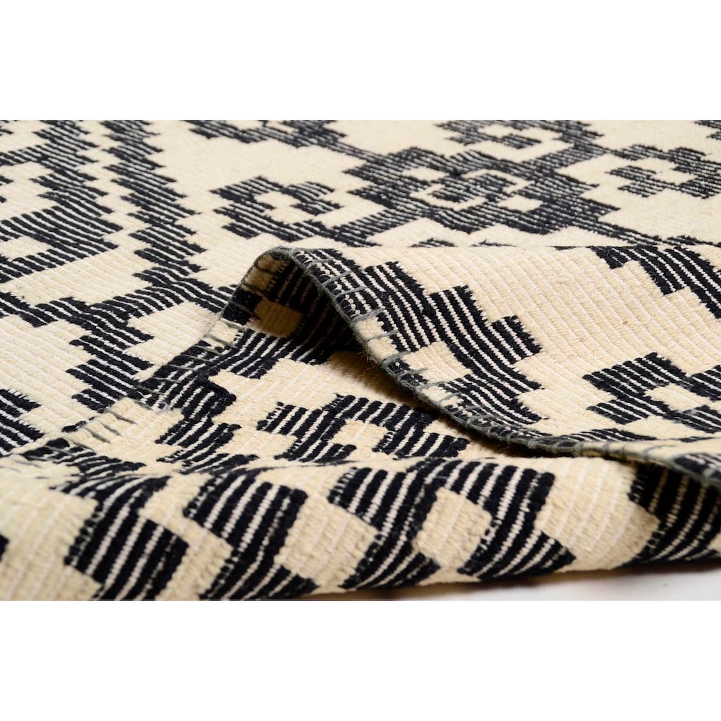 TOM TAILOR HOME Wollteppich »Large Pattern Kelim«, rechteckig, reine Wolle, handgewebt, Boho-Style
