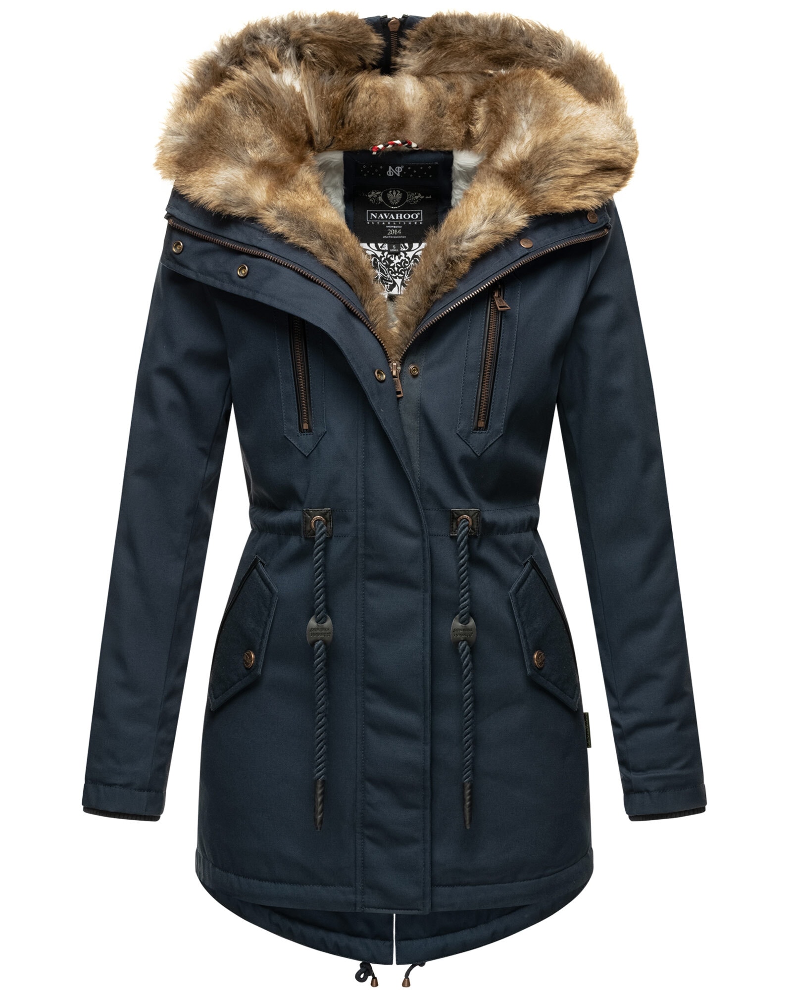 Navahoo Winterjacke "Diamond", Designer Winterjacke mit Teddyfell gefüttert günstig online kaufen