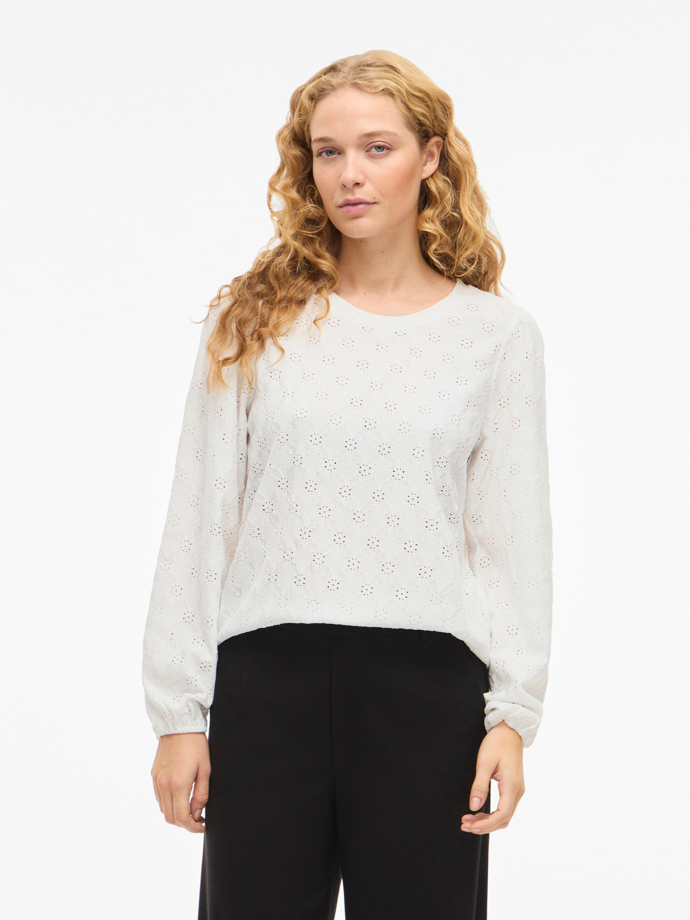 Vila Langarmshirt "VIASTA O-NECK L/S TOP - NOOS" günstig online kaufen
