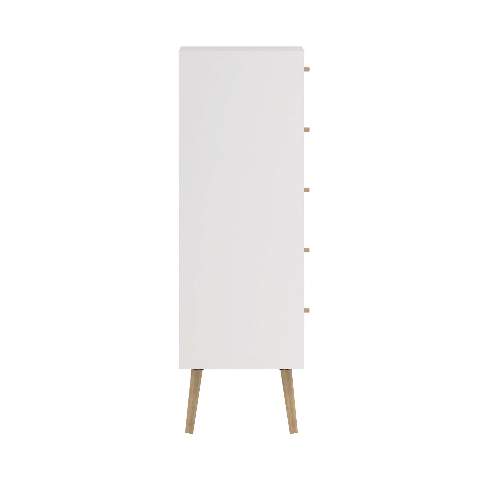 andas Highboard »Bodo, Hochkommode, Aufbewahrung, Stauraum«, mit 5 Schubladen, Beine und Griffe aus Echtholz, Breite 50 cm