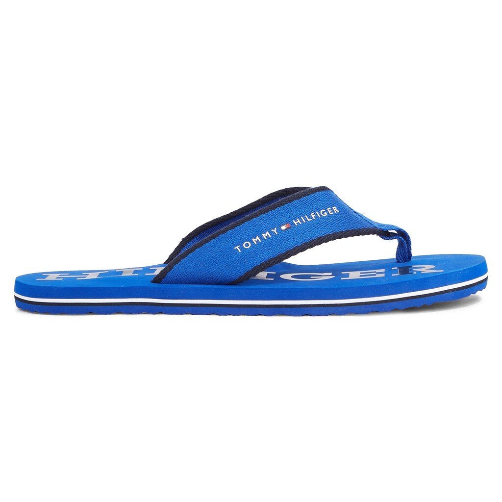 Tommy Hilfiger Zehentrenner »CLASSIC HILFIGER BEACH SANDAL« mit bedruckter Innensohle