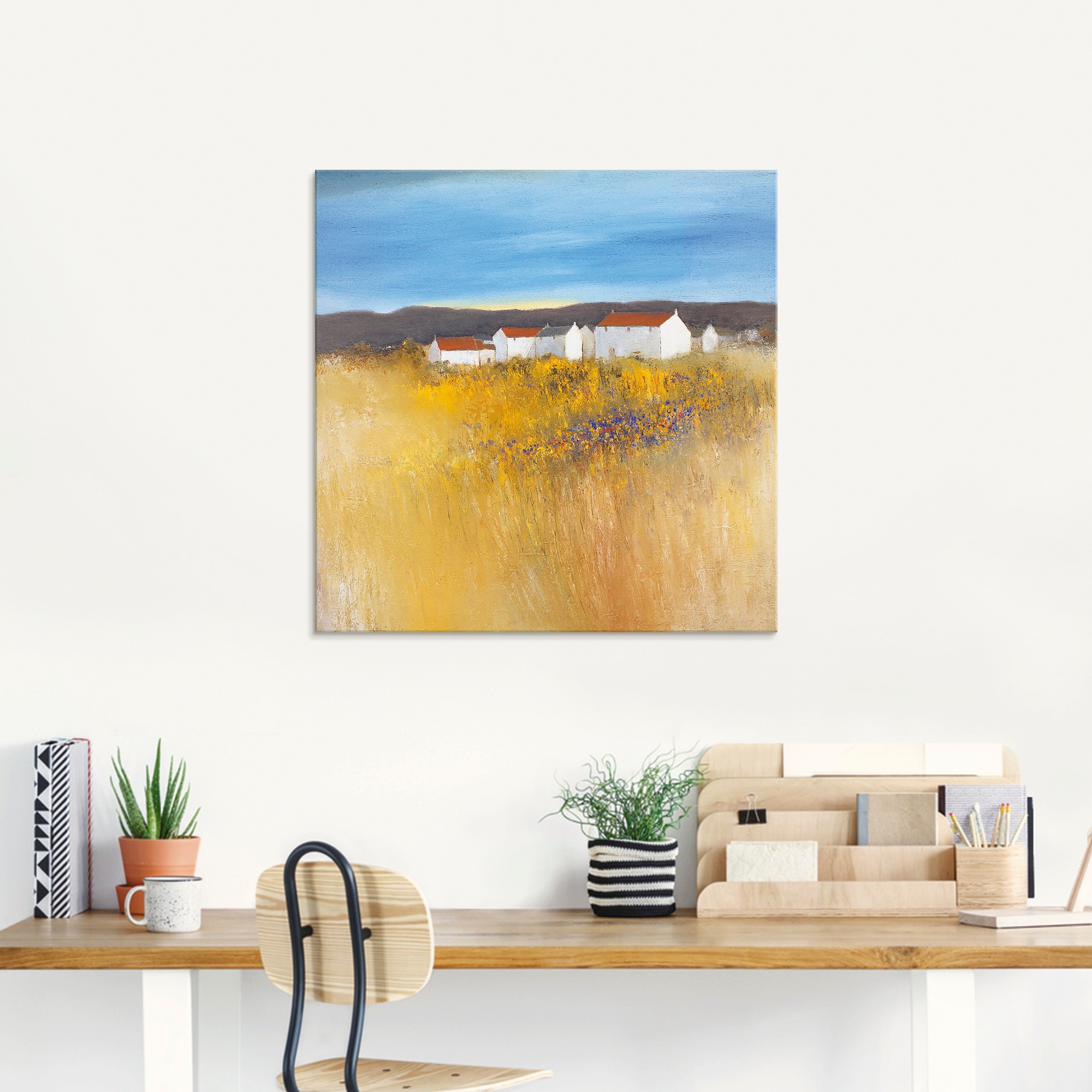 Artland Glasbild »Sommerfeld«, Felder, (1 St.), in verschiedenen Größen
