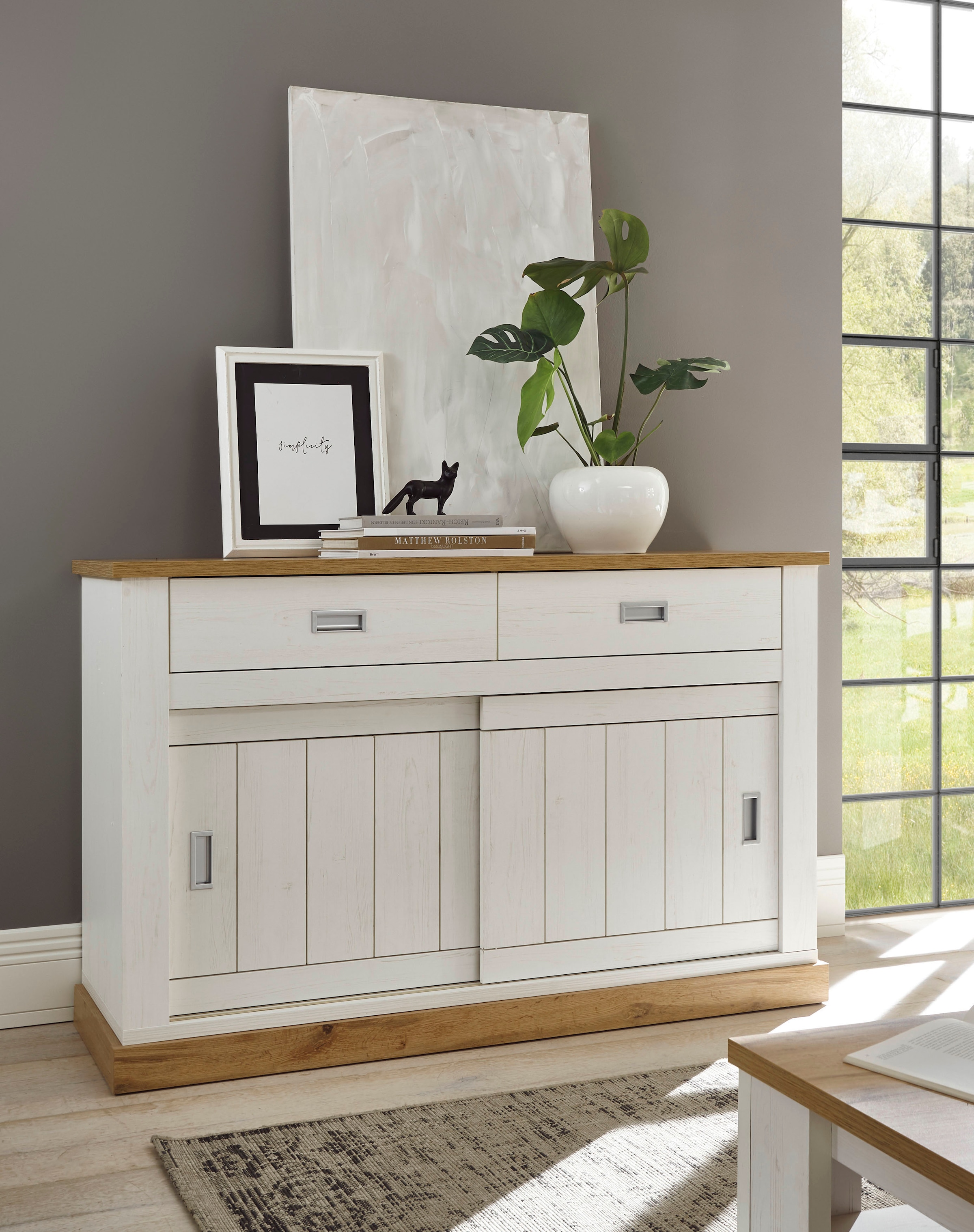 Home affaire Sideboard "Orlando, moderner Schrank, Kommode im Landhausstil" günstig online kaufen