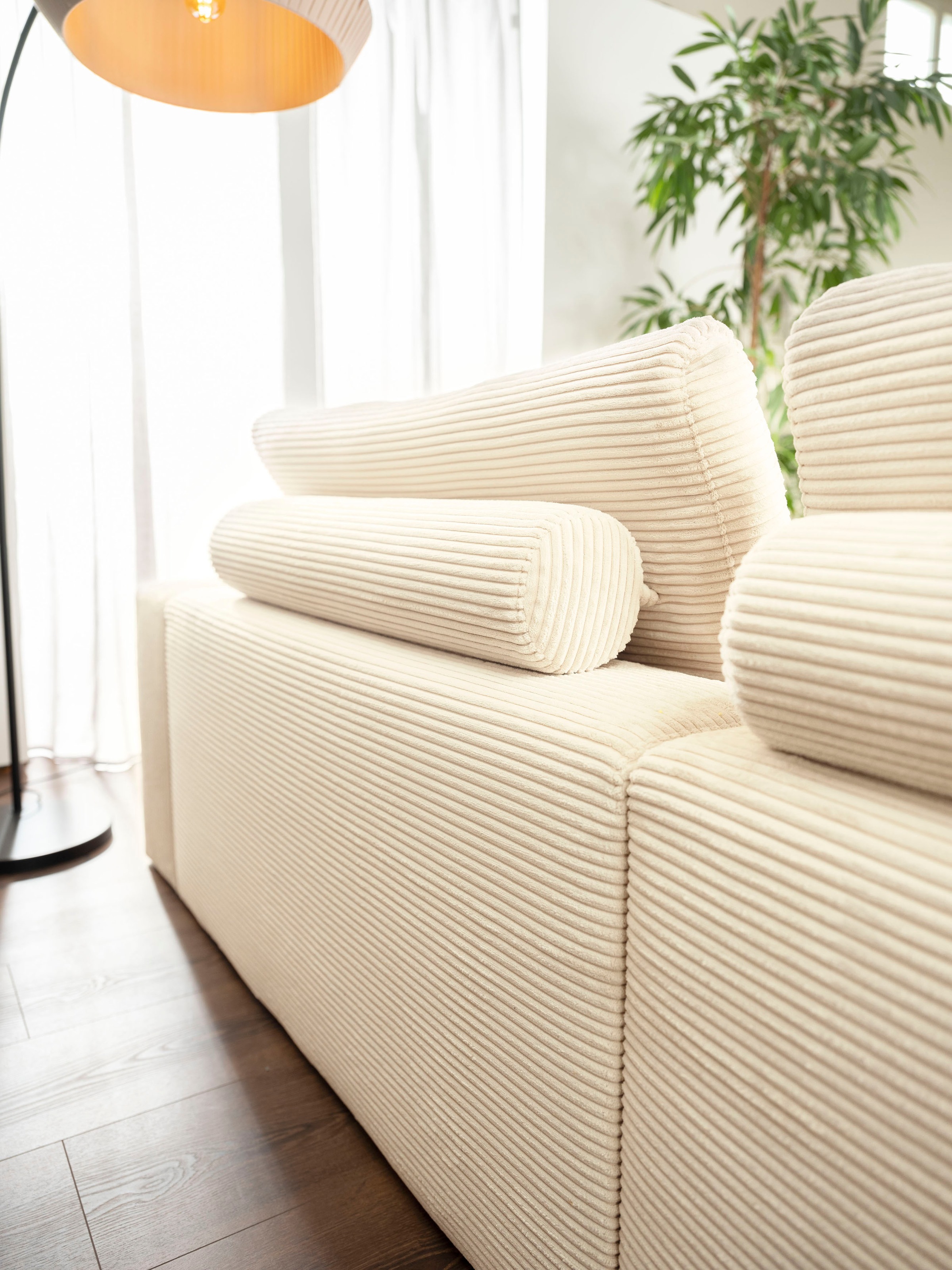 alina Ecksofa »Sandy«, mit Recamiere, in modernem Cordstoff