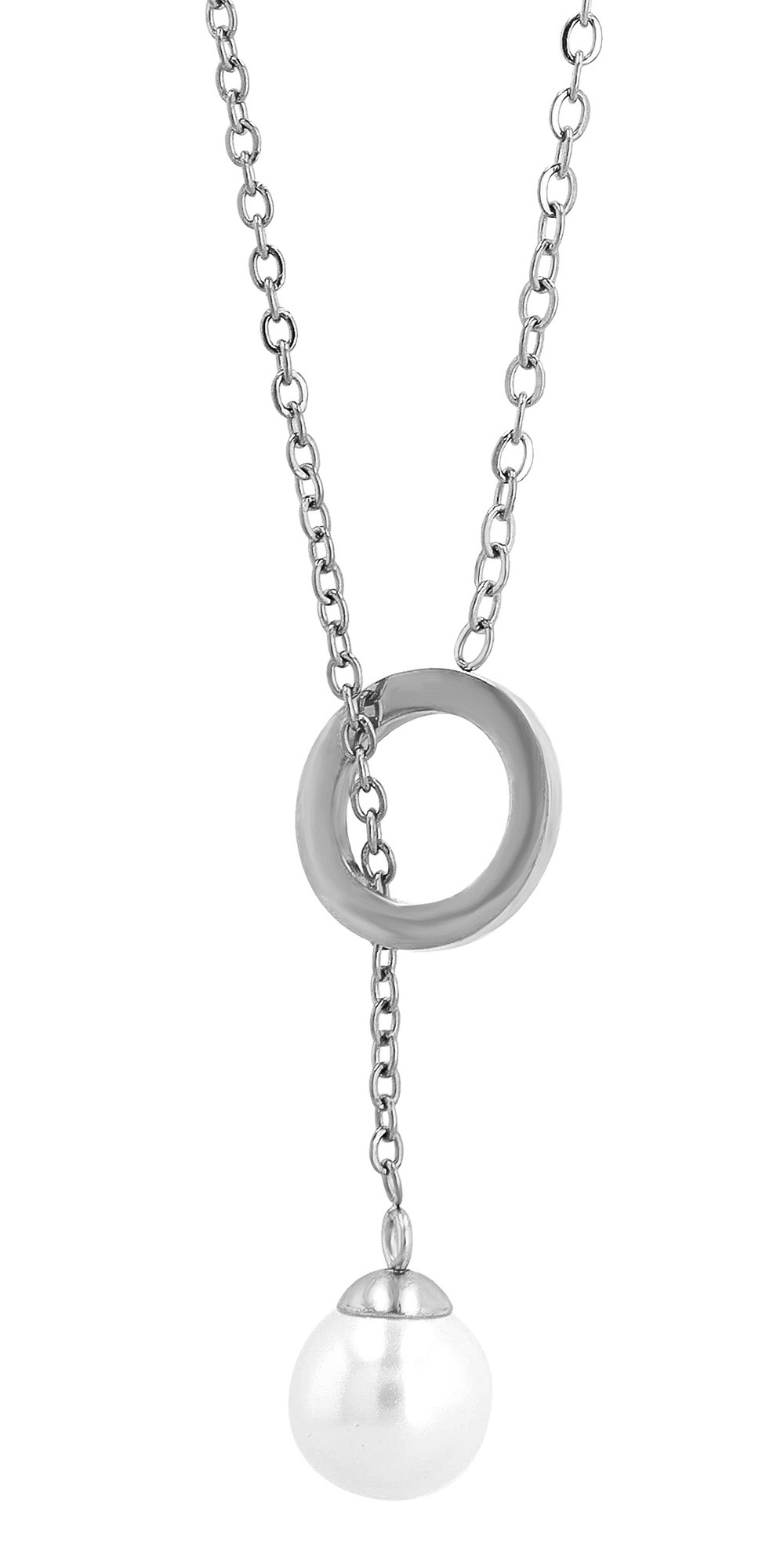 Adelia´s Kette ohne Anhänger »Halskette – Ankerkette aus Edelstahl mit Perle 45 cm« Ein Geschenk, das Freude macht