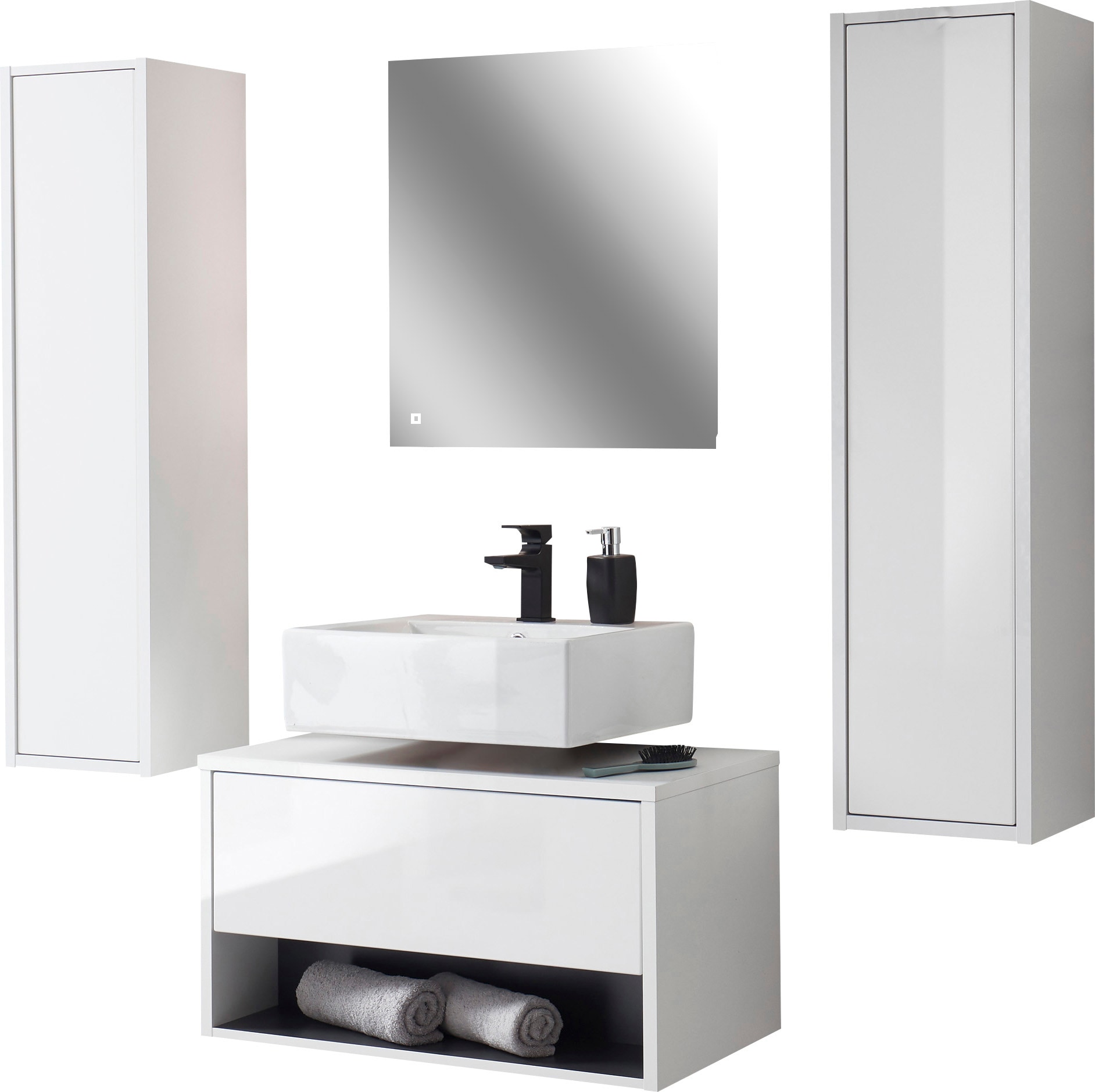 Home affaire Badmöbel-Set "Studio Line, Bad im modernen Design, 4-teiliges günstig online kaufen