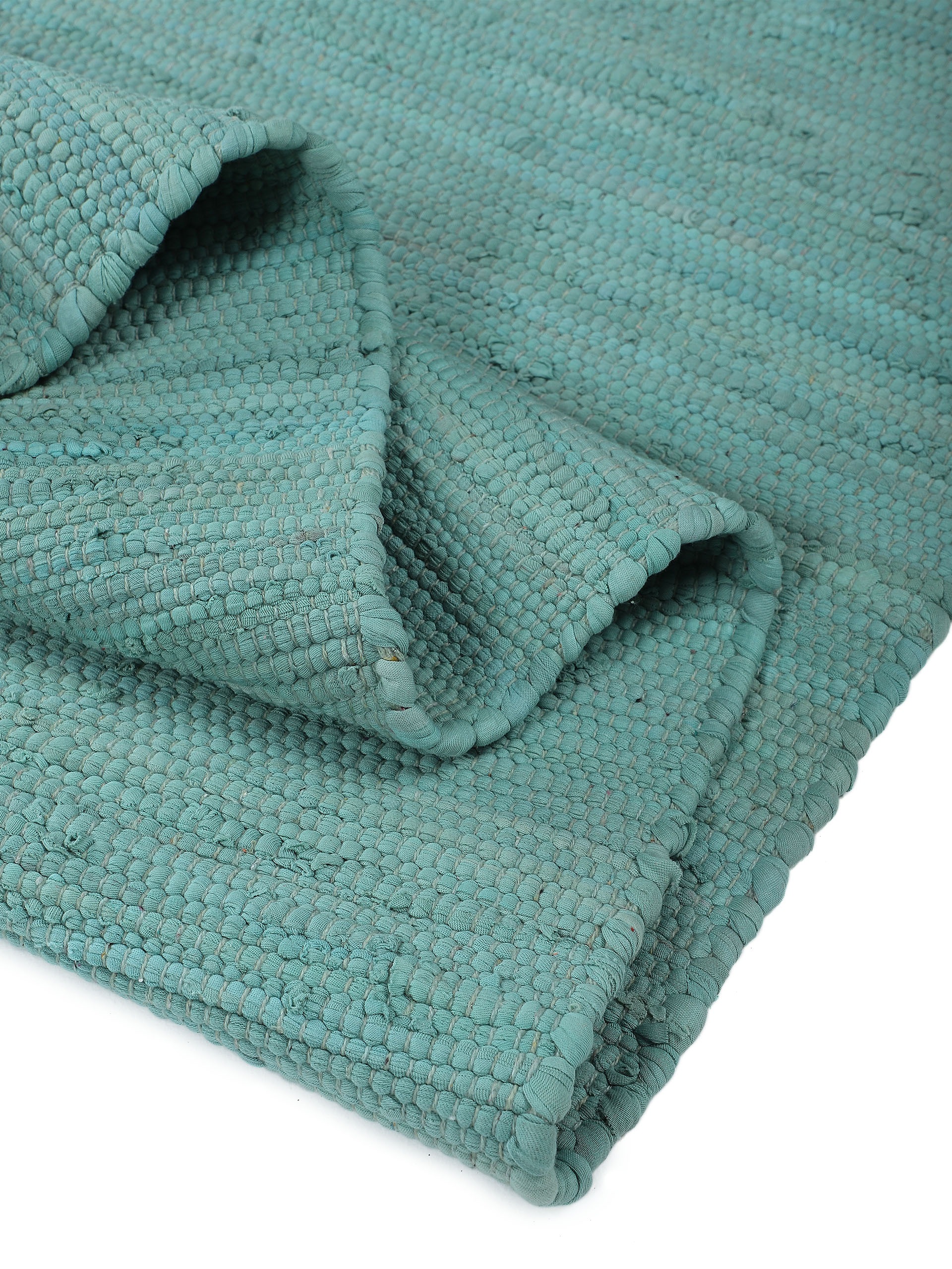 Carpetfine Kelim Chindi Rug Turquoise 60x90cm 3