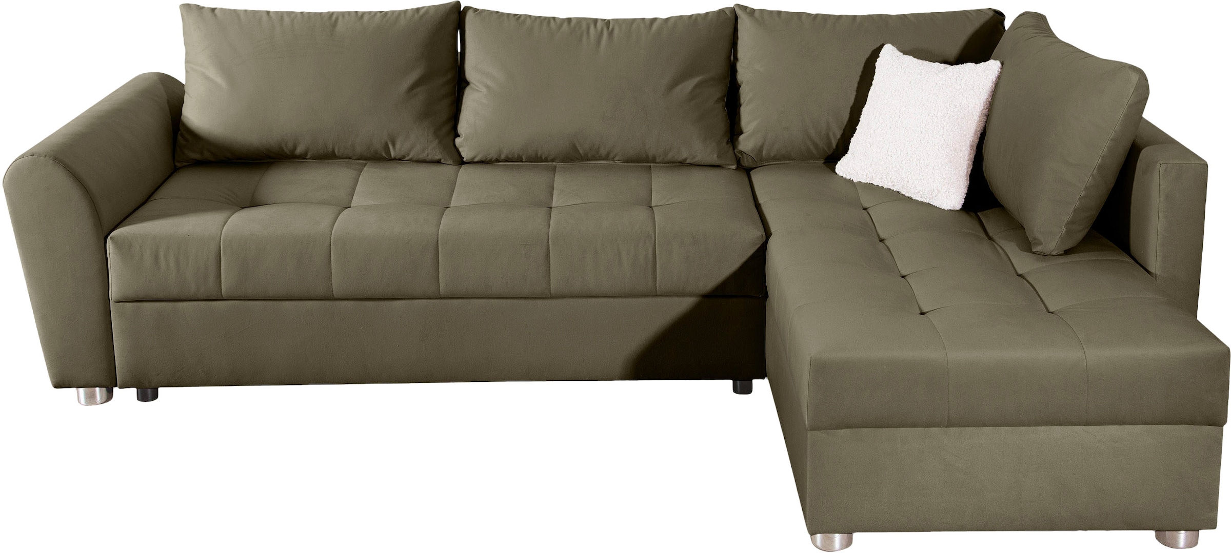 COLLECTION AB Ecksofa, Ecksofa,Bettfunktion,Bettkasten,Bonnelfederkern, Rückenkissen