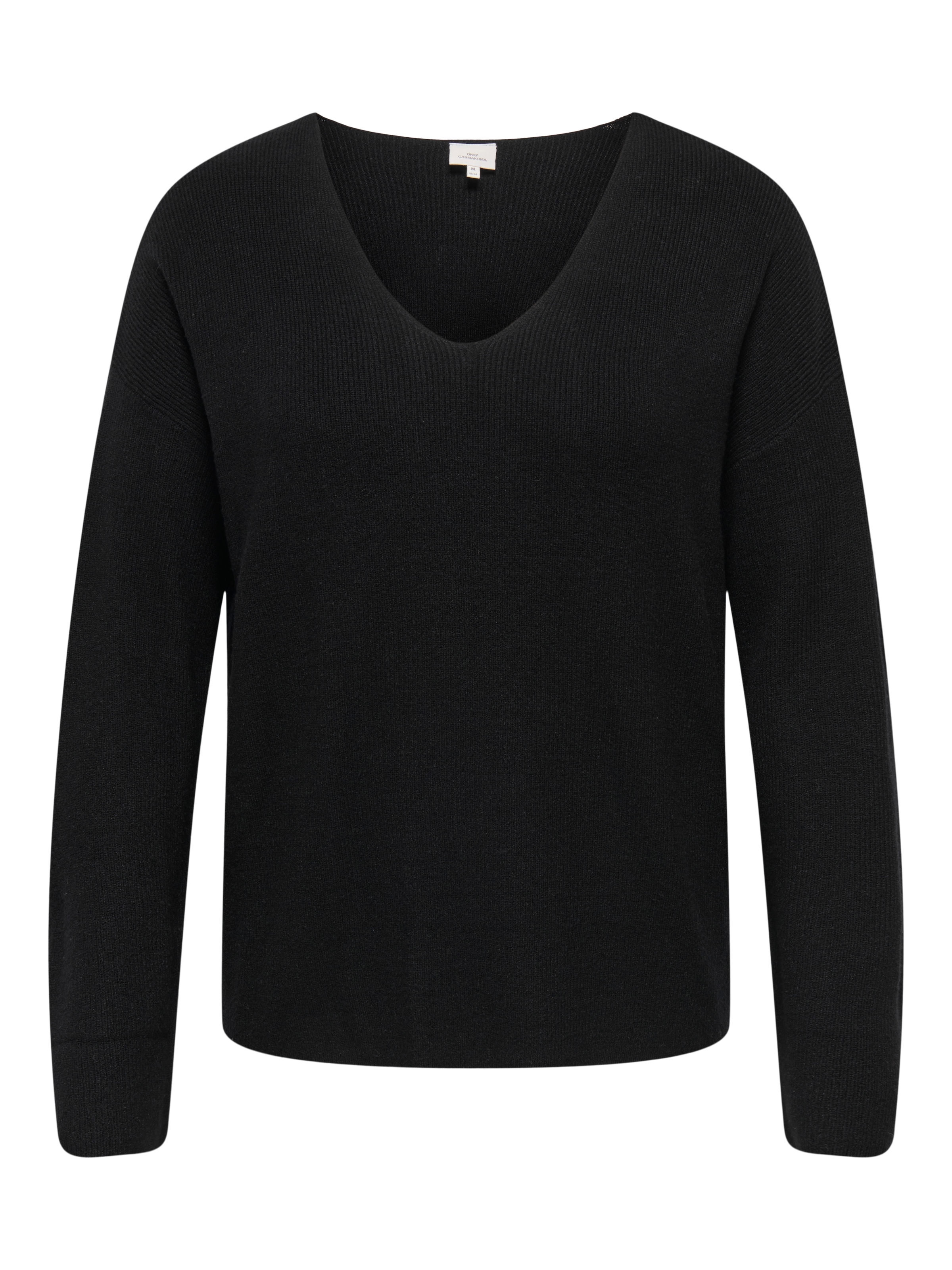 ONLY CARMAKOMA V-Ausschnitt-Pullover »CARIBI LS RIB LOOSE V-NECK CC KNT«