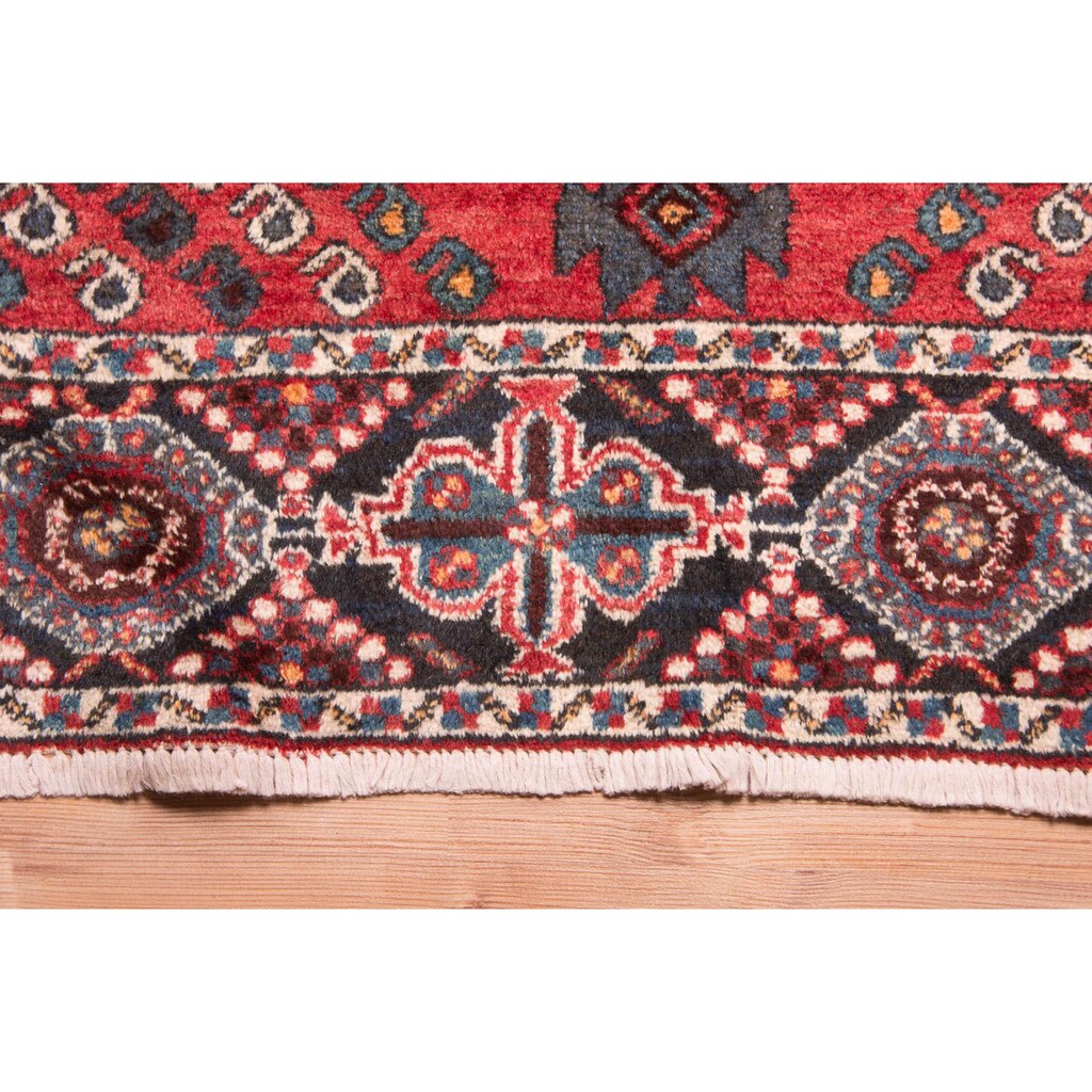 morgenland Wollteppich »Sharbabak Teppich handgeknüpft rot«, rechteckig