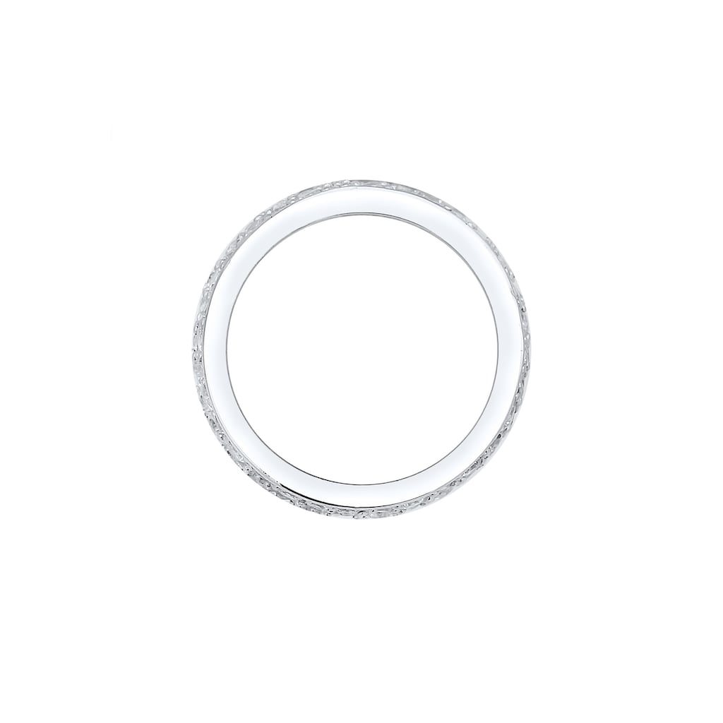 Elli Premium Fingerring »Bandring Microsetting Zirkonia Kristall 925 Silber«