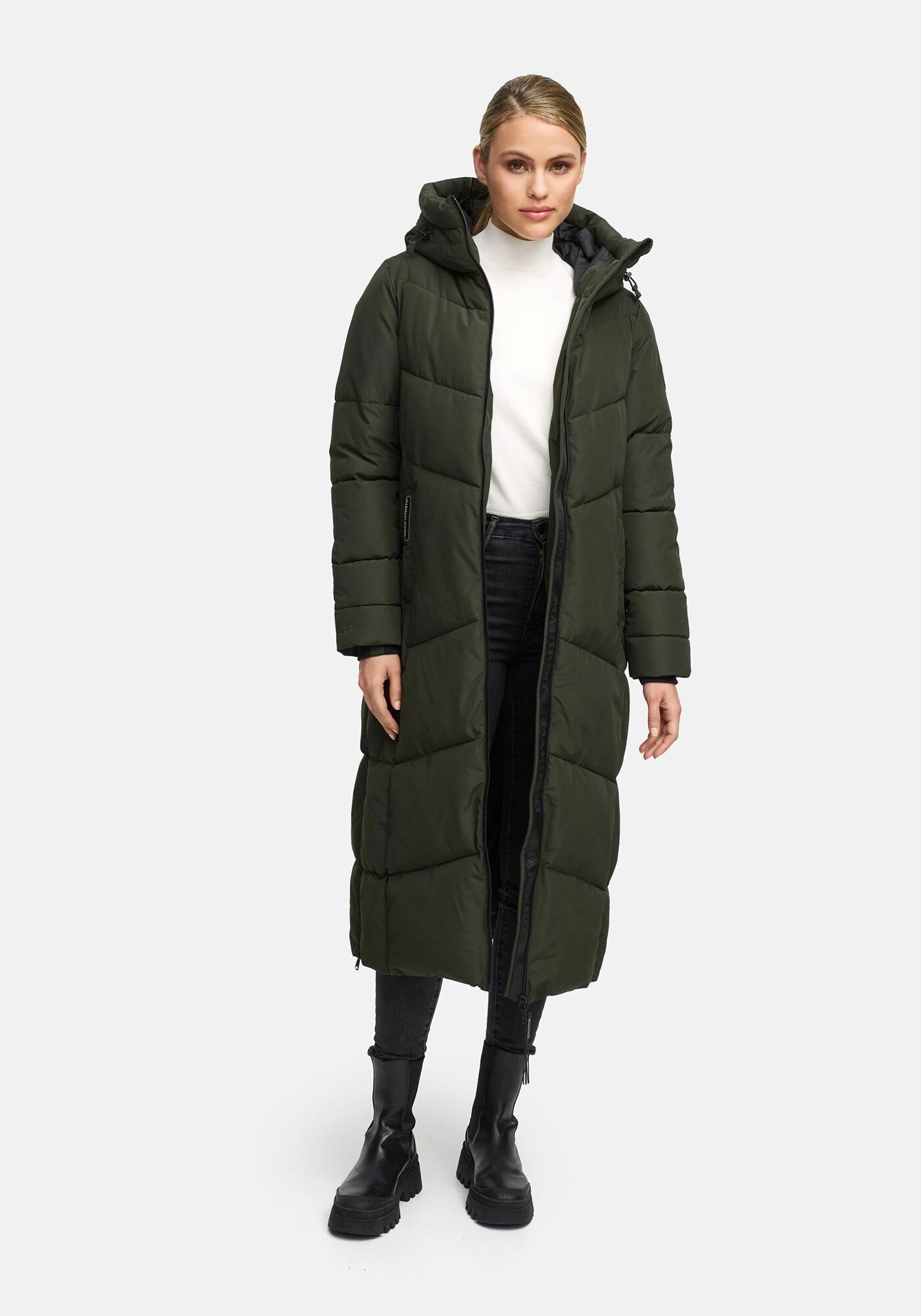 Marikoo Winterjacke "Firella" extra lange Passform und seitliche Belüftungs günstig online kaufen