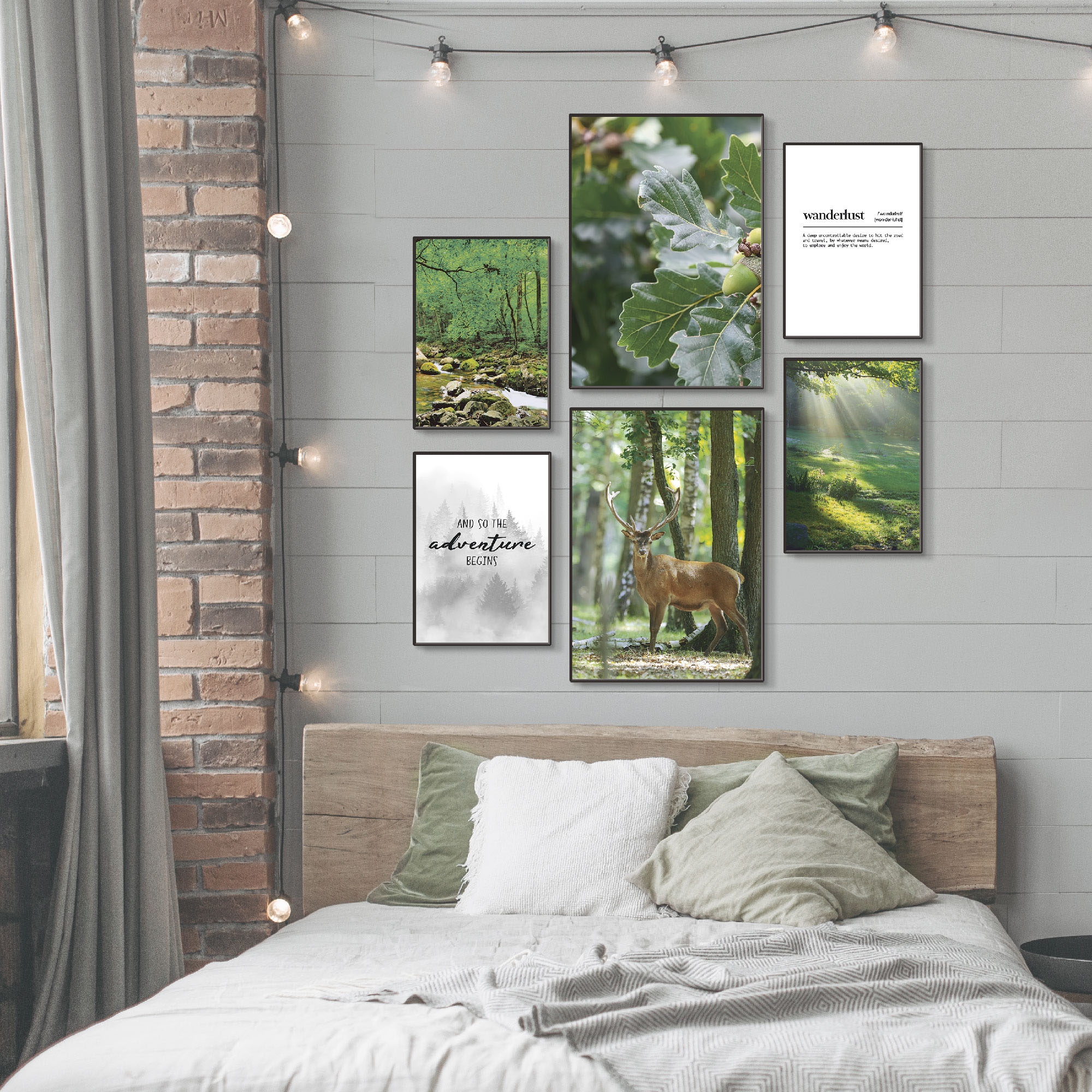 Artland Poster »Abendteuer & Wanderlust«, Wiesen & Baumbilder, (Set, 6 St.), 6er Set, 2xDIN A3 / 4xDIN A4, ohne Rahmen