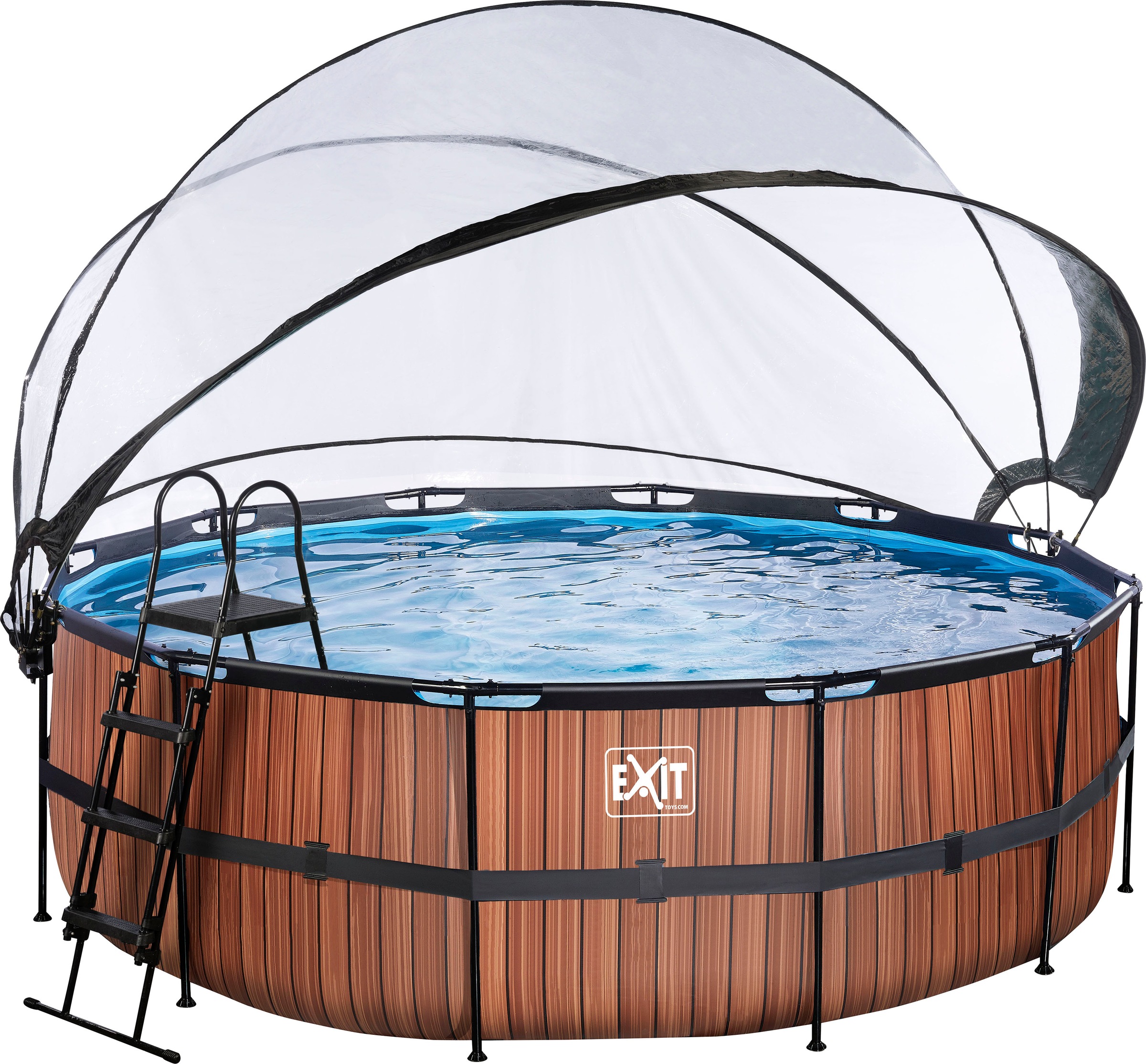 Norma   EXIT Wood Pool ø427x122cm mit Sandfilterpumpe und Abdeckung und Wärmepumpe Braun,  Pools von Exit Toys - Image 3