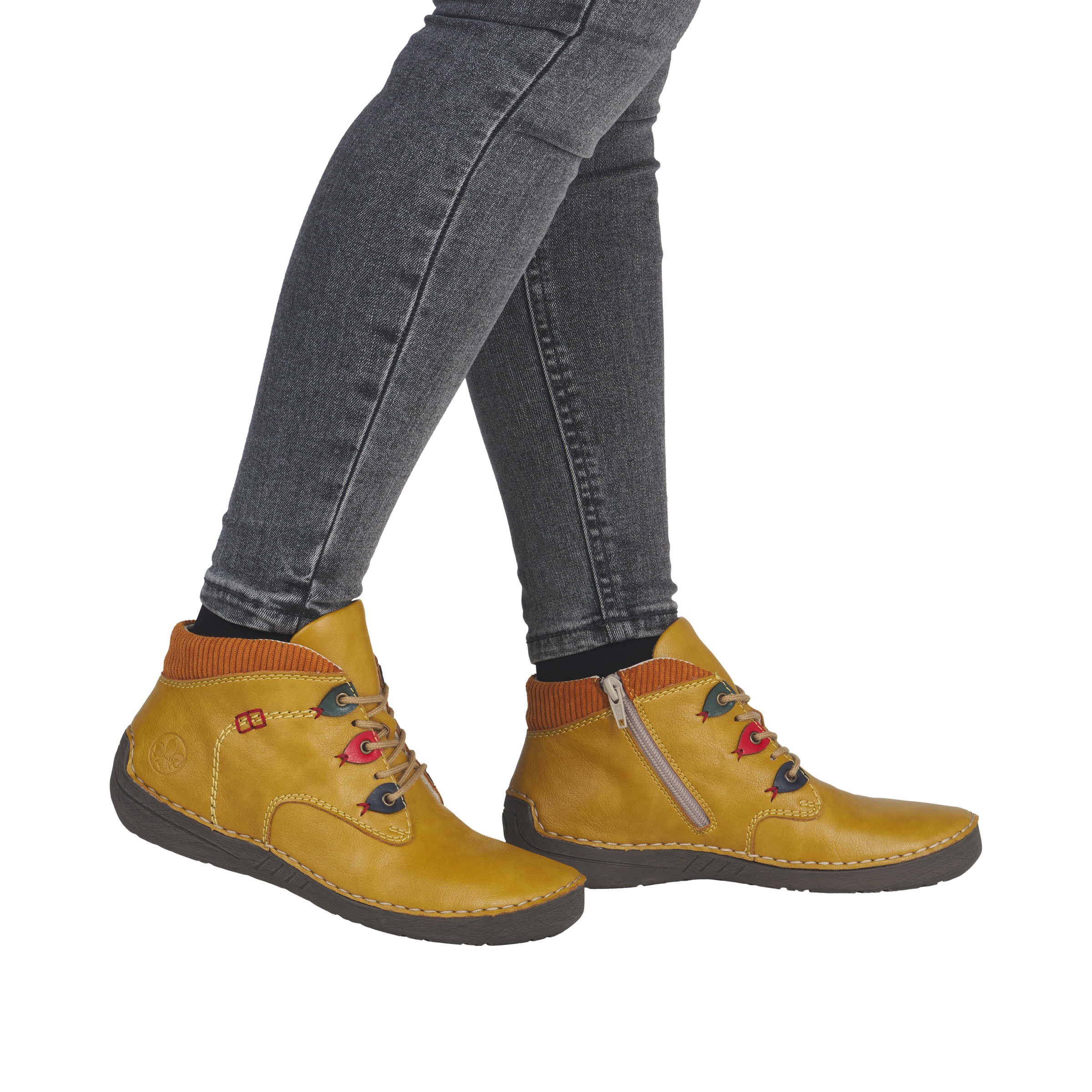 Rieker Schnürboots, Stiefelette, High Top Sneaker mit Innenreißverschluss