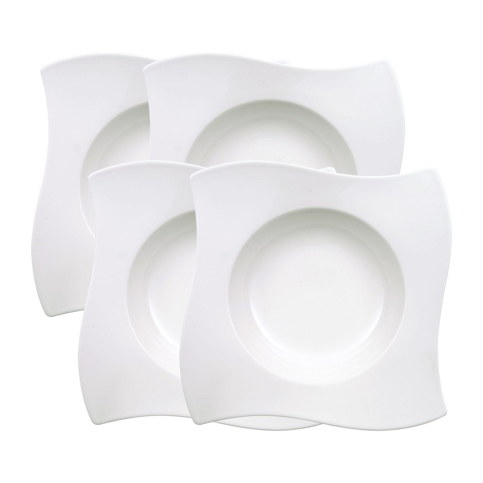 Villeroy & Boch Pastateller "Pastateller NewWave 28 x 28 cm 4er Set weiß"