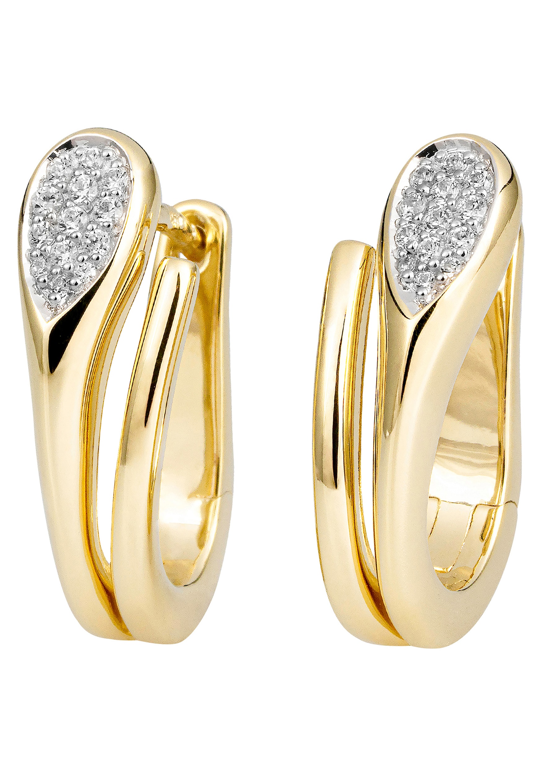 JOBO Paar mit Diamanten Gold Creolen, bestellen 26 585 | BAUR