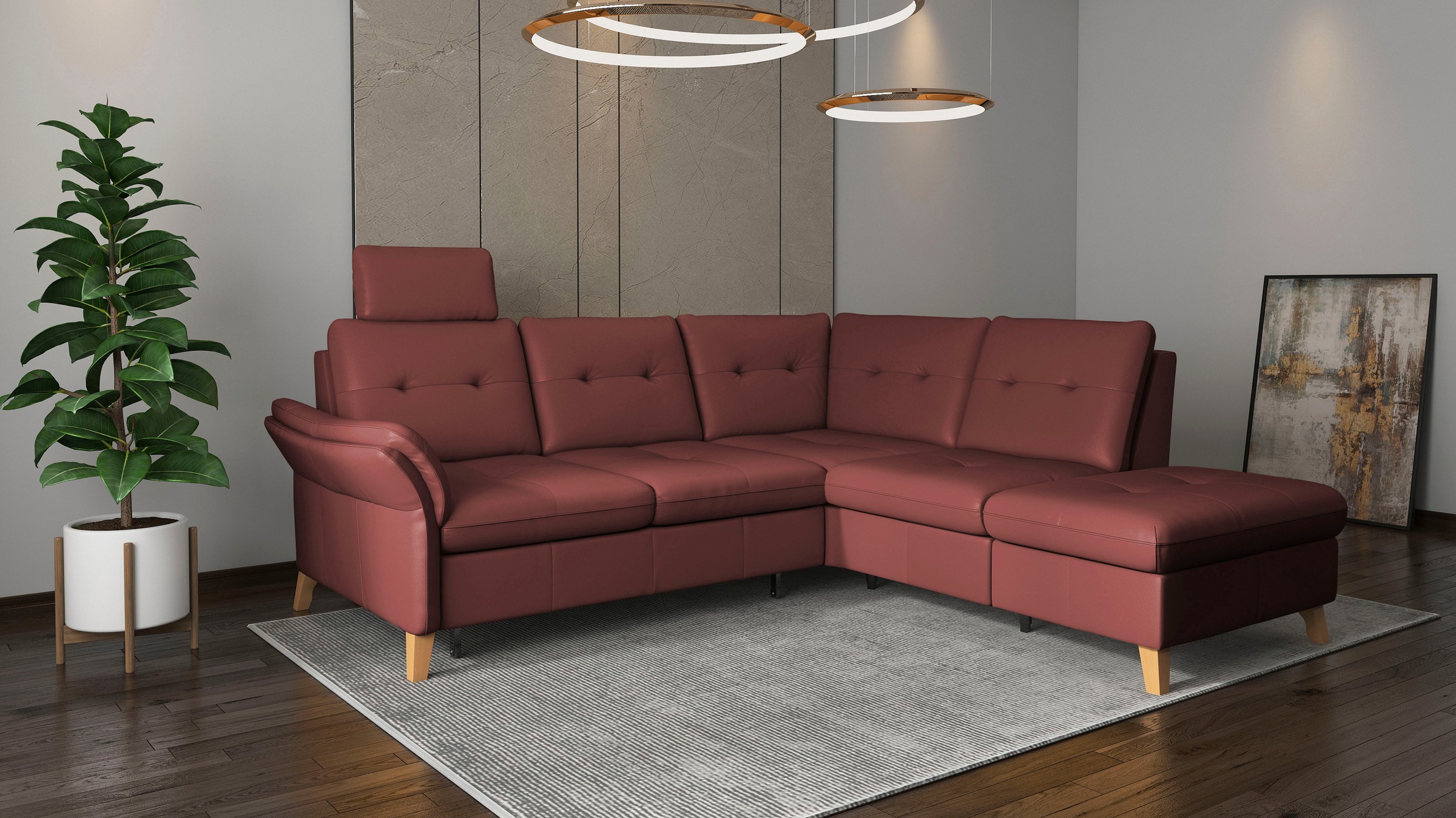 sit&more Ecksofa »Göteborg«, inkl. Sitztiefenverstellung, wahlweise mit Bettfunktion & Bettkasten