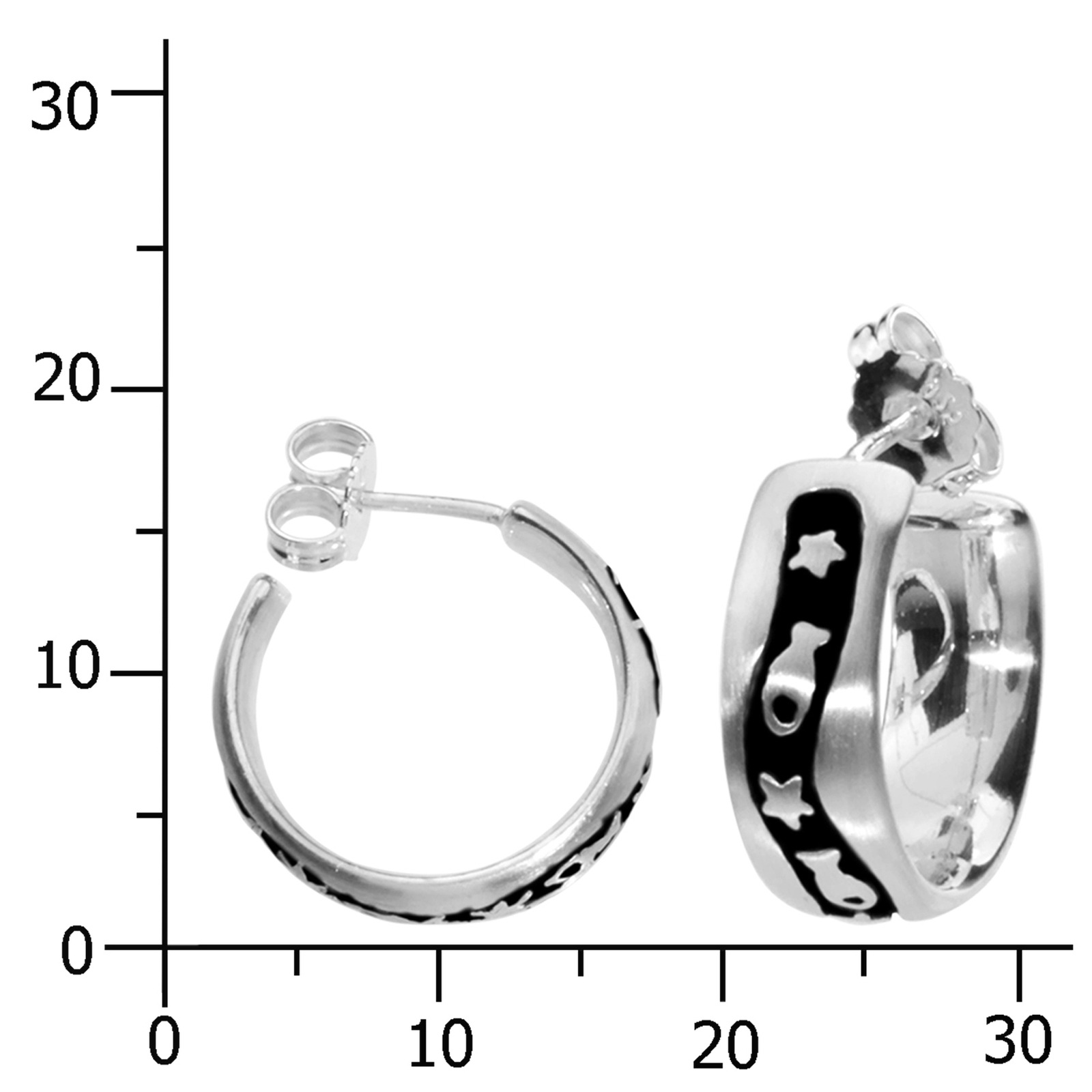 OSTSEE-SCHMUCK Paar Ohrstecker »Ostsee-Schmuck Ohrstecker Fisch & Stern Ohrstecker Fisch & Stern«, (2 tlg.)