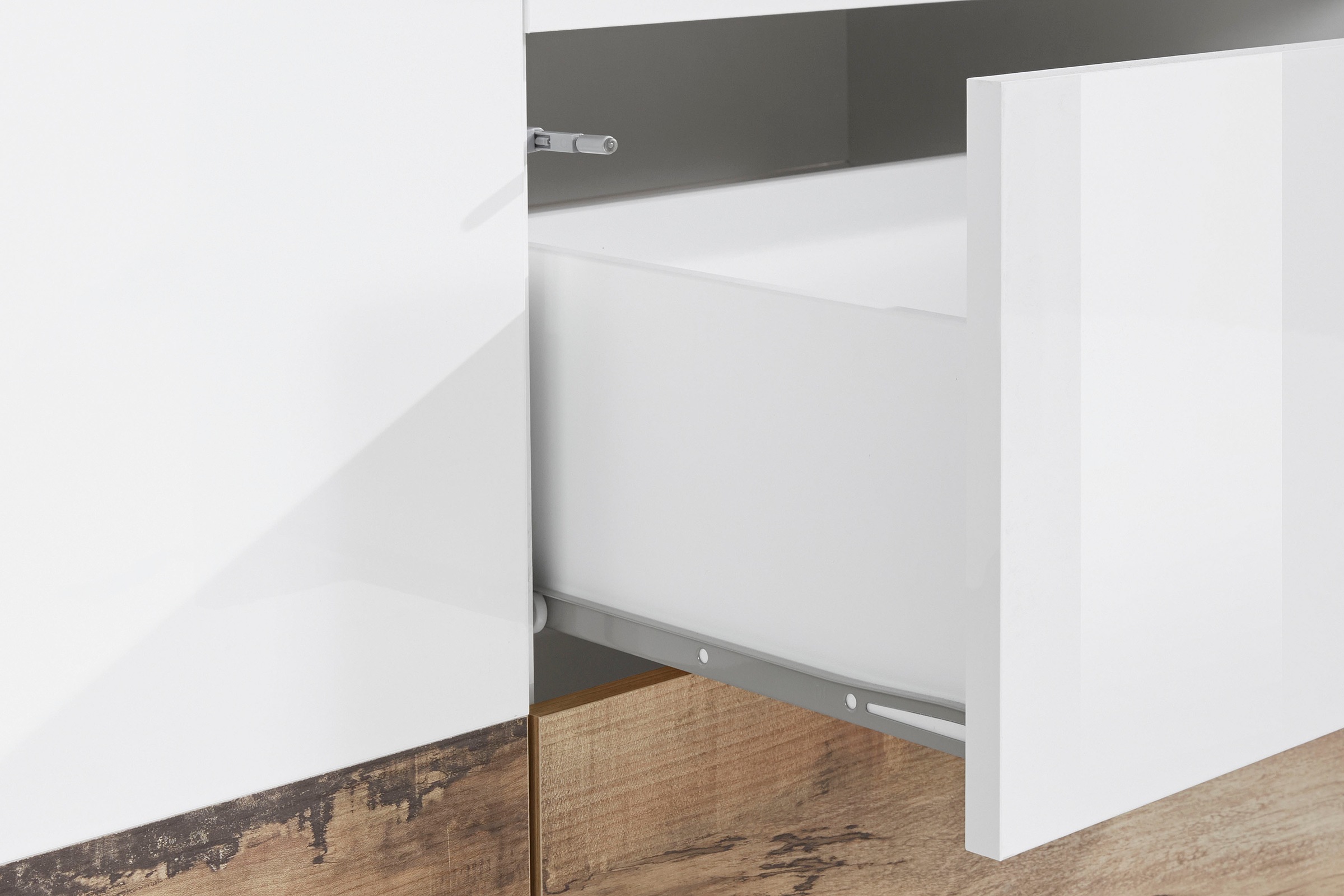 INOSIGN Sideboard »ALIEN-Kommode, Schrank, Anrichte mit 2 Türen und 3 Schubkästen«, Sideboard Breite ca. 140 cm "100 % Made in Italy"