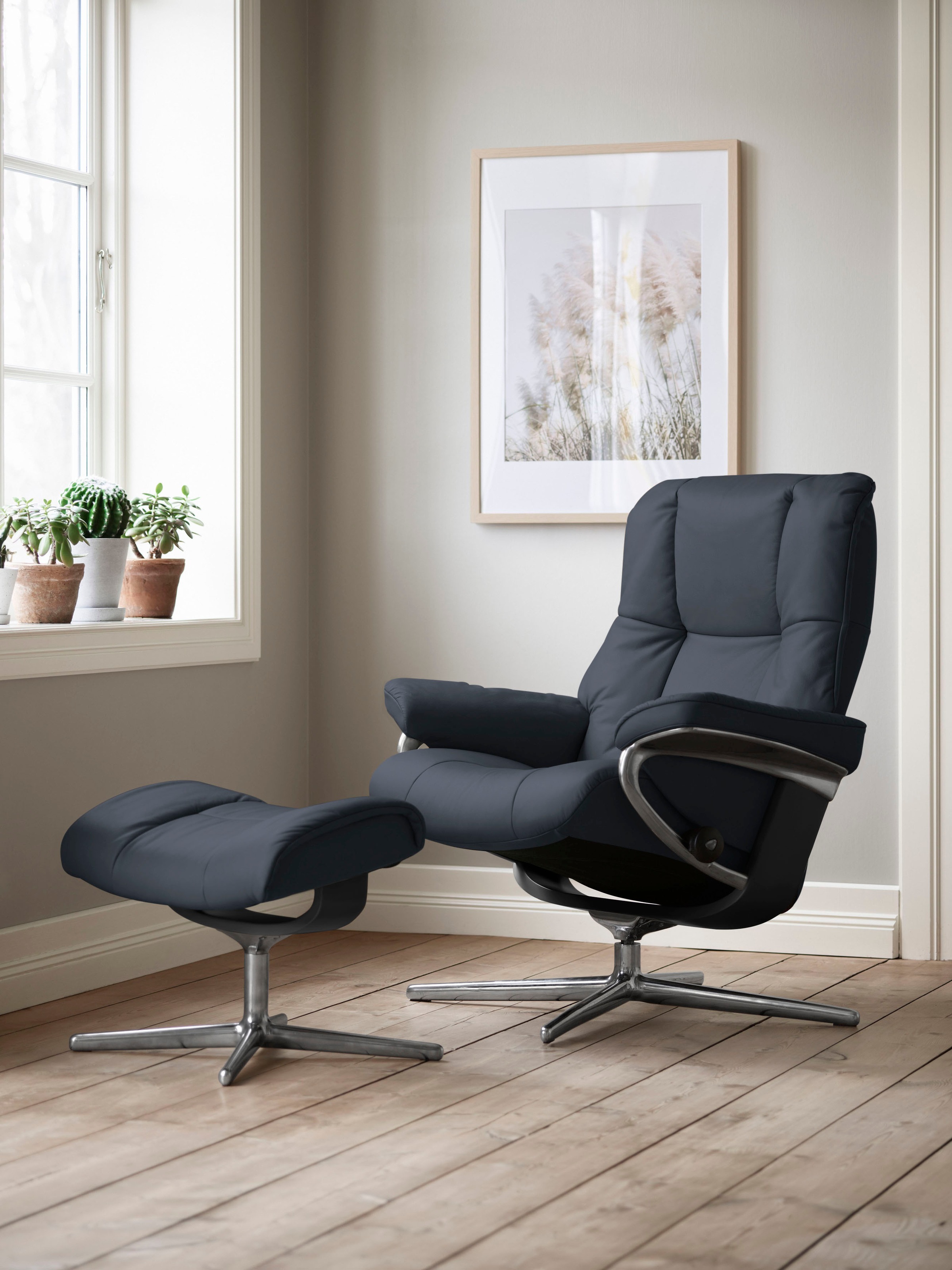 Stressless® Fußhocker »Mayfair«, mit Cross Base, Größe S, M & L, Holzakzent Schwarz