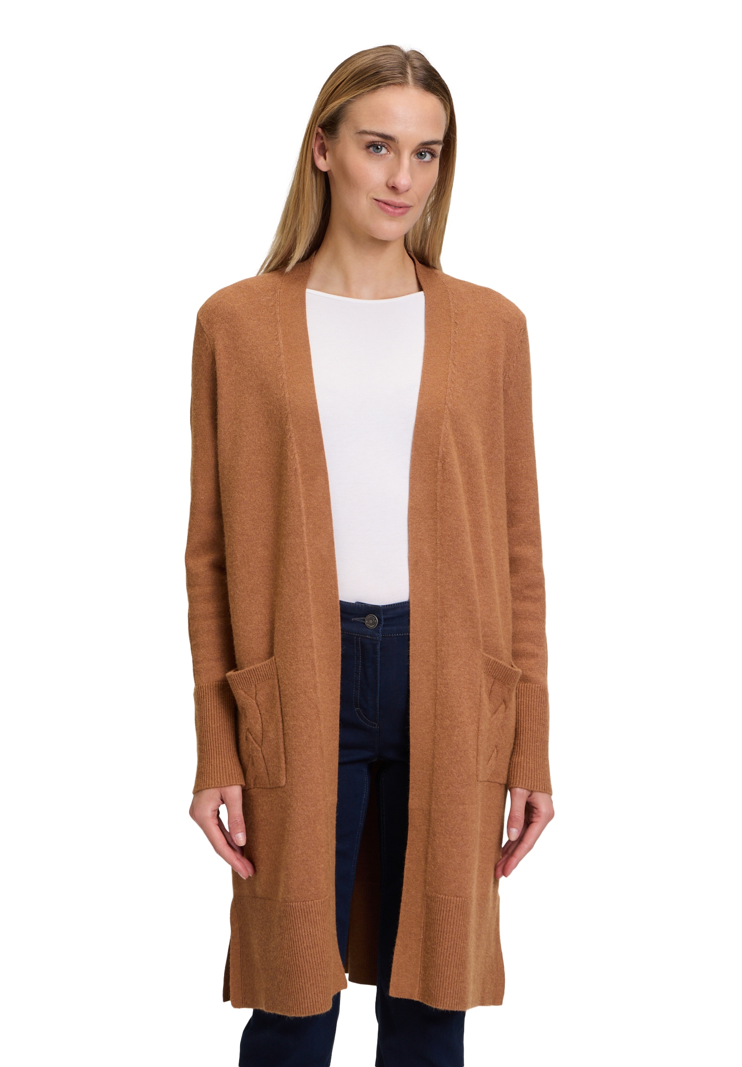 Betty Barclay Strickjacke "Betty Barclay Longstrickjacke mit aufgesetzten T günstig online kaufen