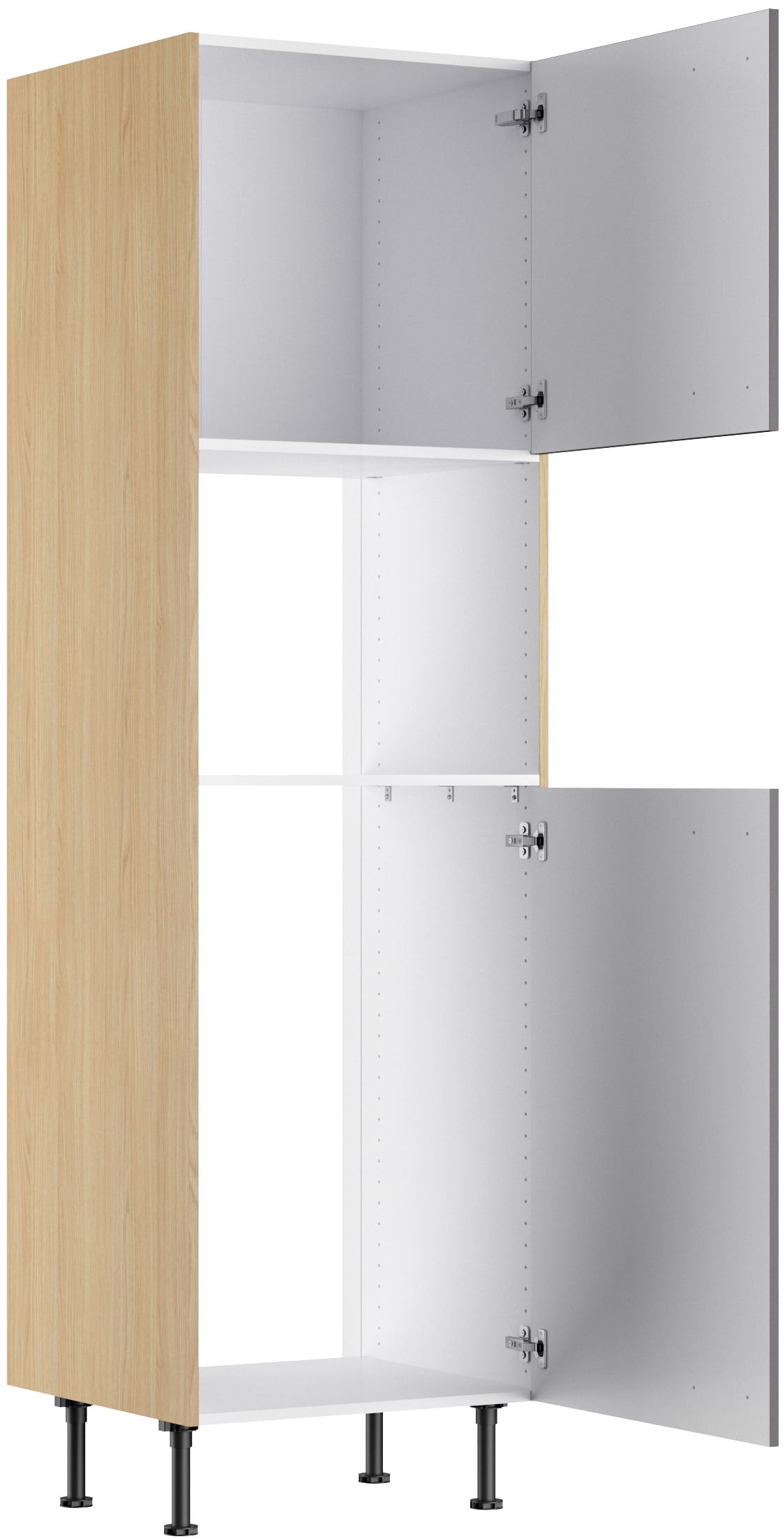 KOCHSTATION Mikrowellenumbauschrank »KS-Lucy« Breite 60 cm, mit 2 Türen, Soft-Close, höhenverstellbare Füße