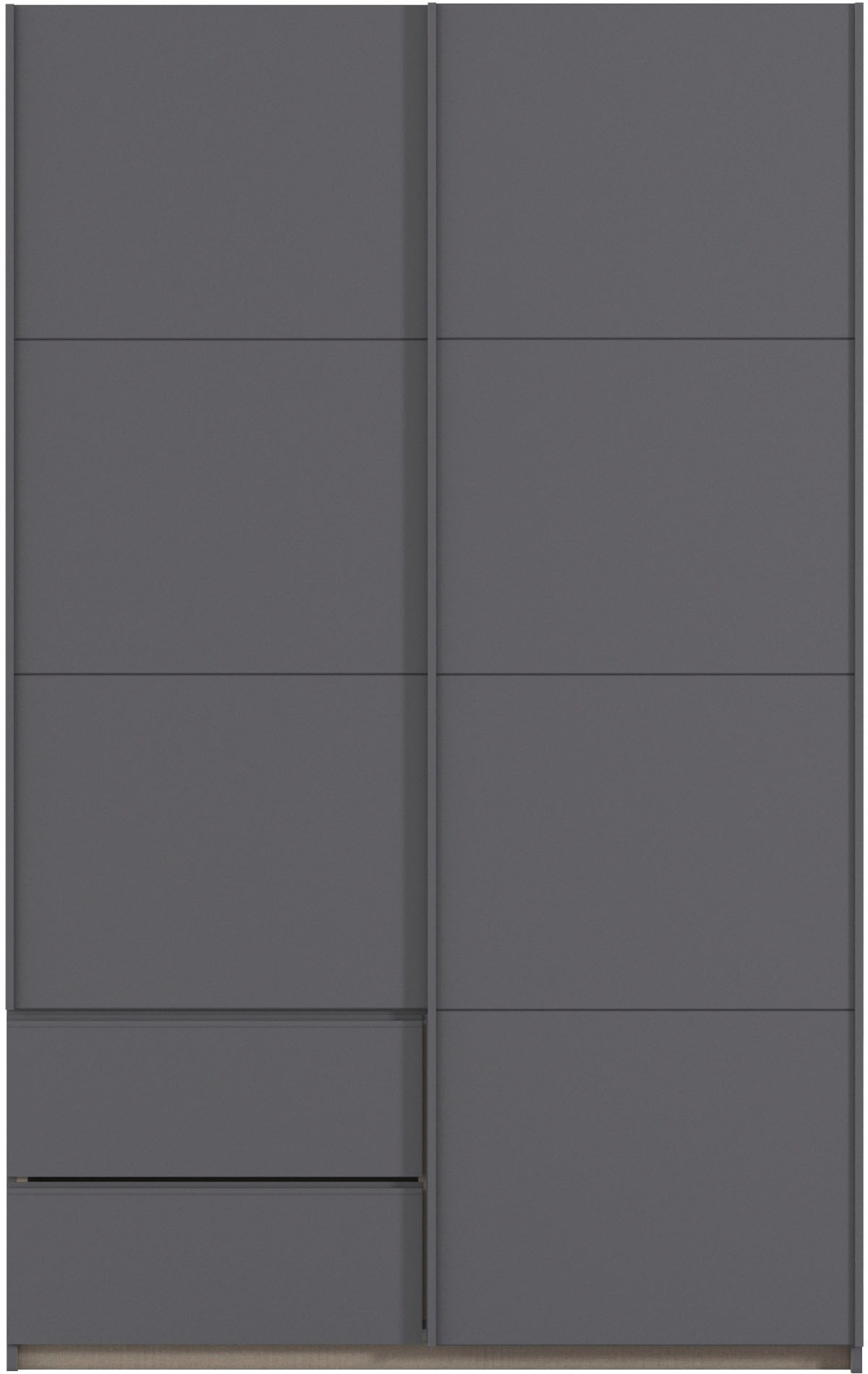 rauch Schwebetürenschrank »Kleiderschrank Schrank Garderobe Wäscheschrank SEVILLA«, (in 3 verschiedenen Ausstattungen BASIC/CLASSIC/PREMIUM), Metall-Griffleisten alufarben oder Graumetallic MADE IN GERMANY