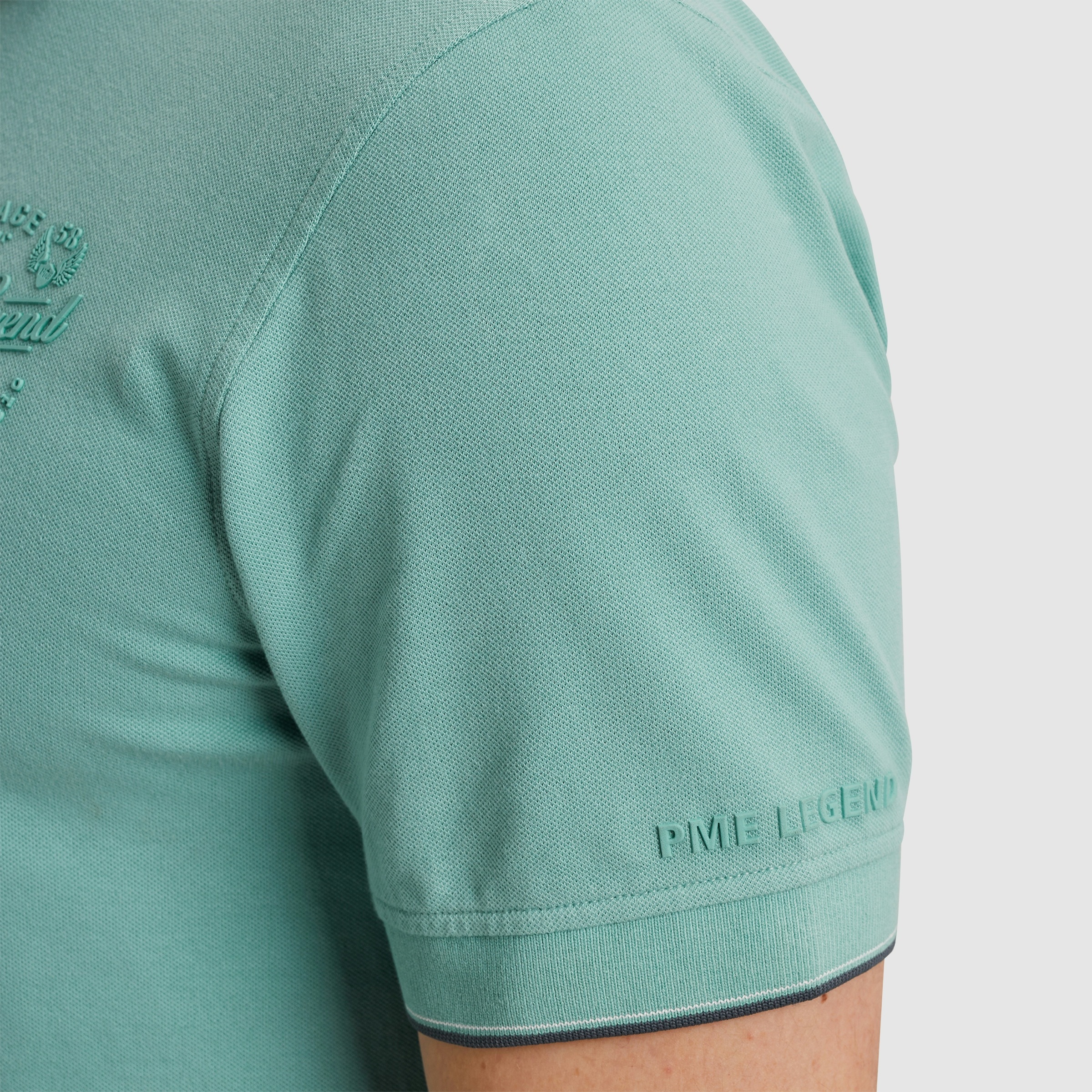 PME LEGEND Poloshirt »Short sleeve polo stretch pique package«, mit Schriftzug