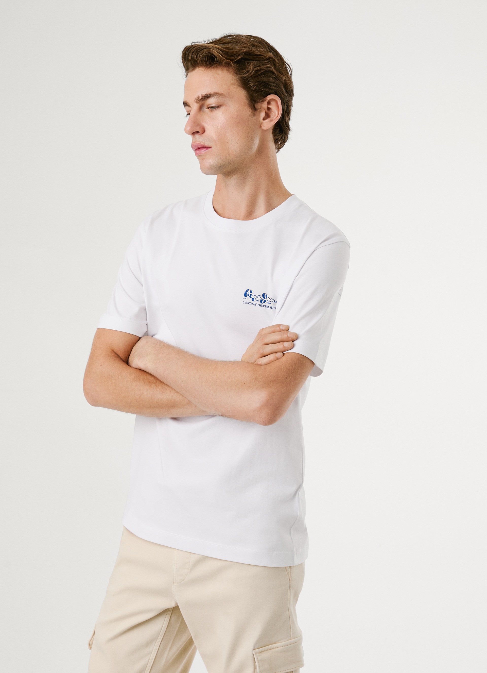 Pepe Jeans T-Shirt »MILON TEE«, mit geripptem Rundhals