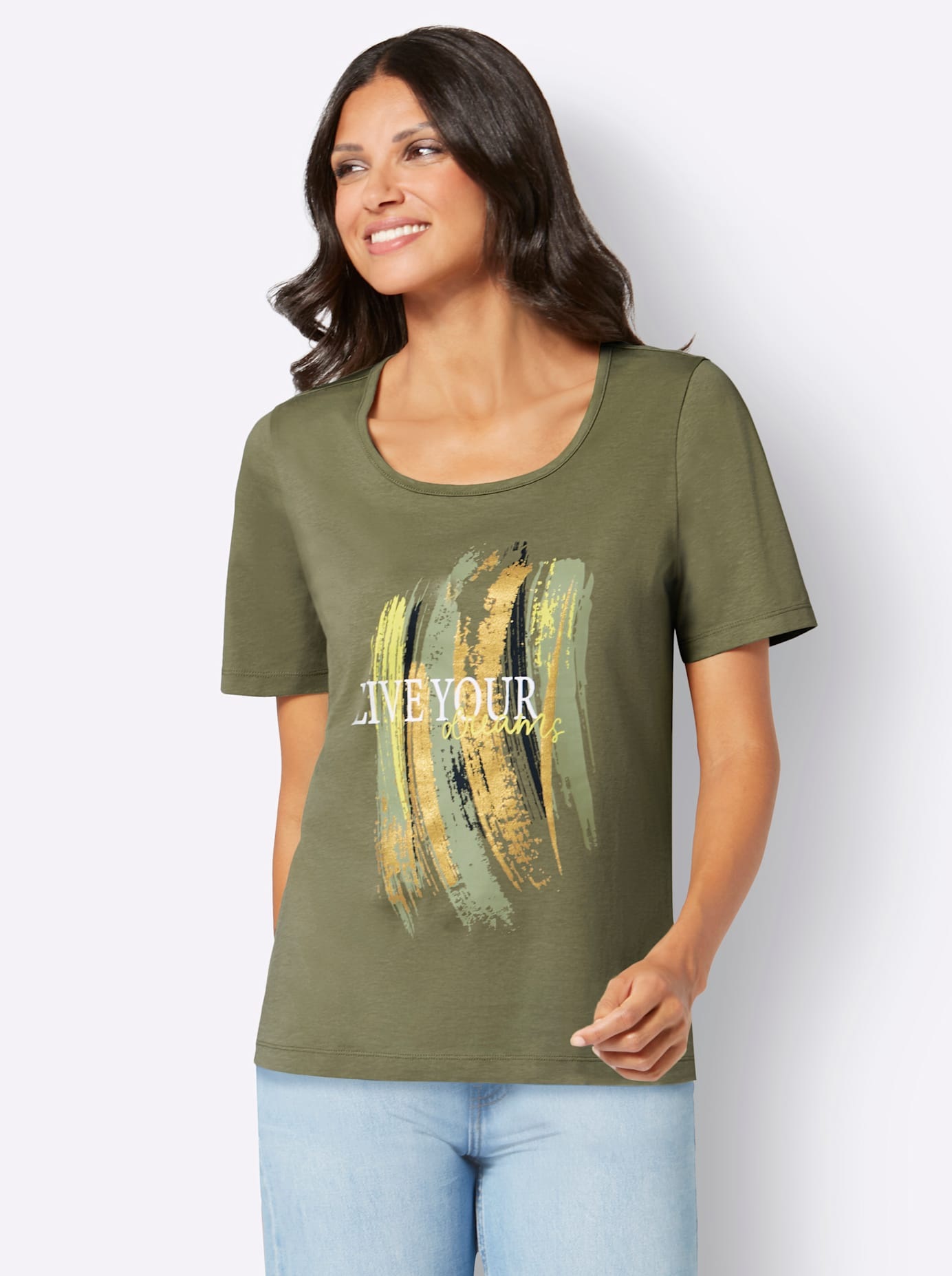 Classic Basics Kurzarmshirt "Rundhals-Shirt" 1 Stk. tlg. günstig online kaufen