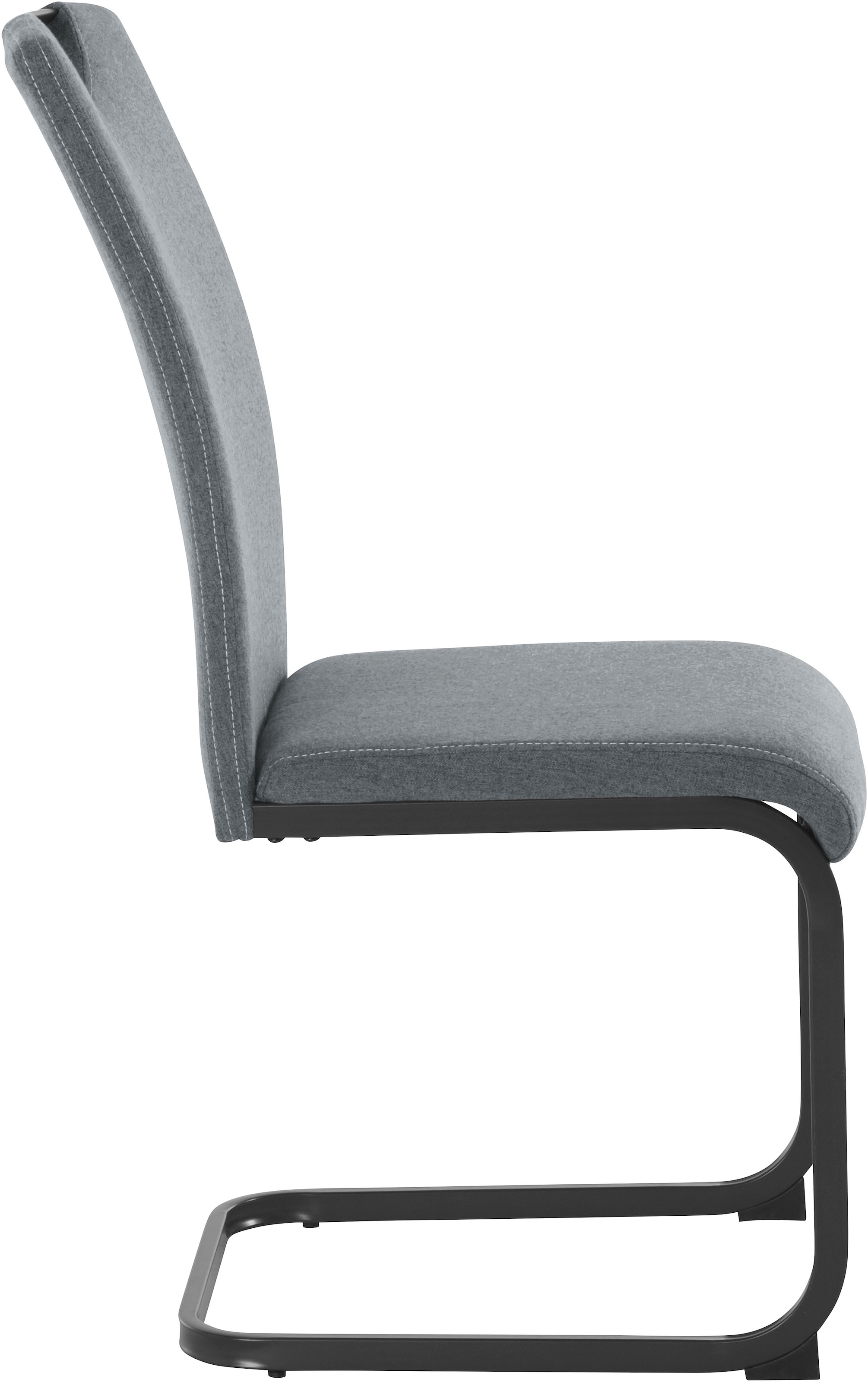 Homexperts Esszimmerstuhl »Viva«, (Set), 2 St., Webstoff, (2 oder 4 Stück), Bezug in Webstoff, Metallgestell in anthrazit