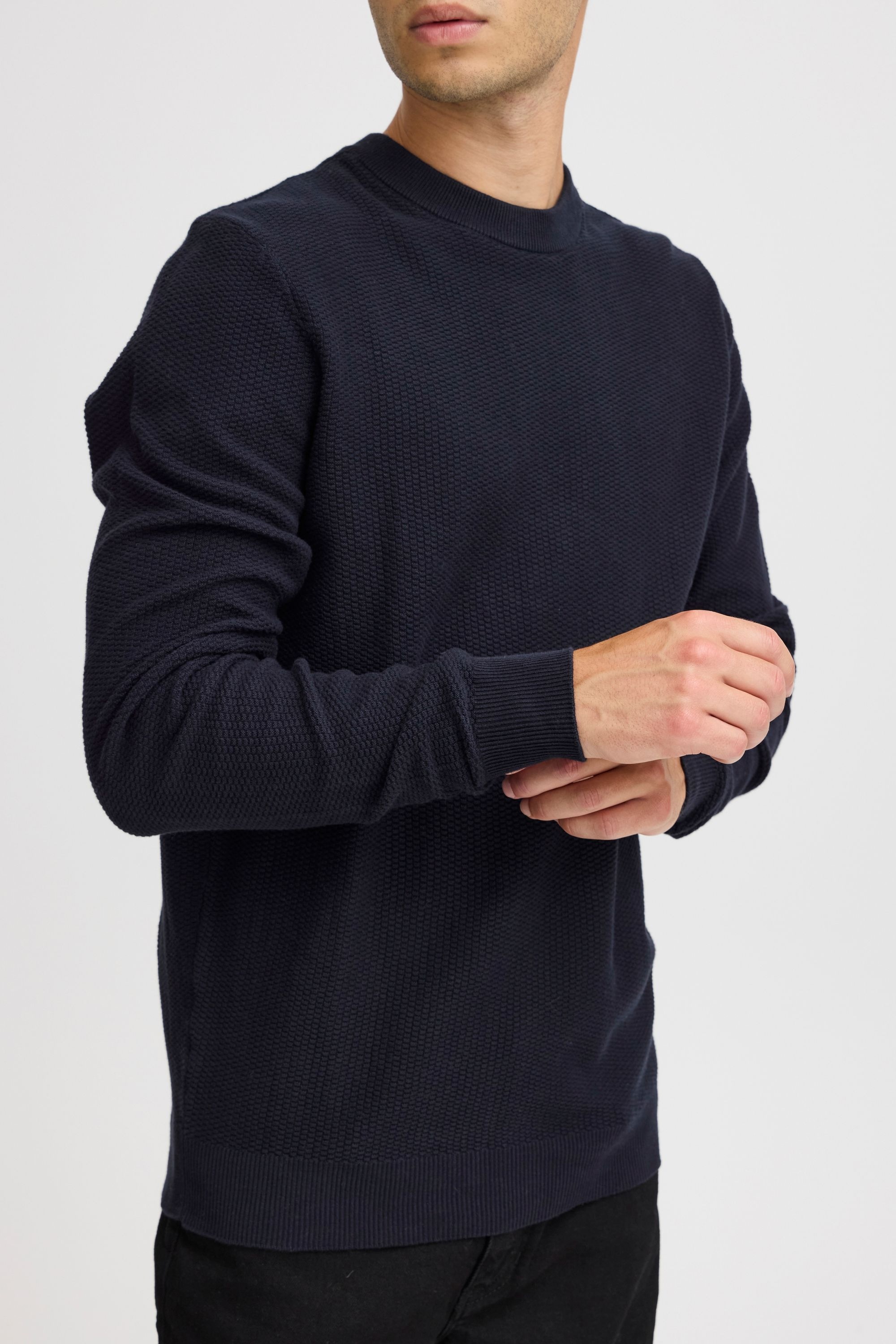 Casual Friday Strickfleece-Pullover »Strickpullover CFKARL 0160 structured crew neck knit«