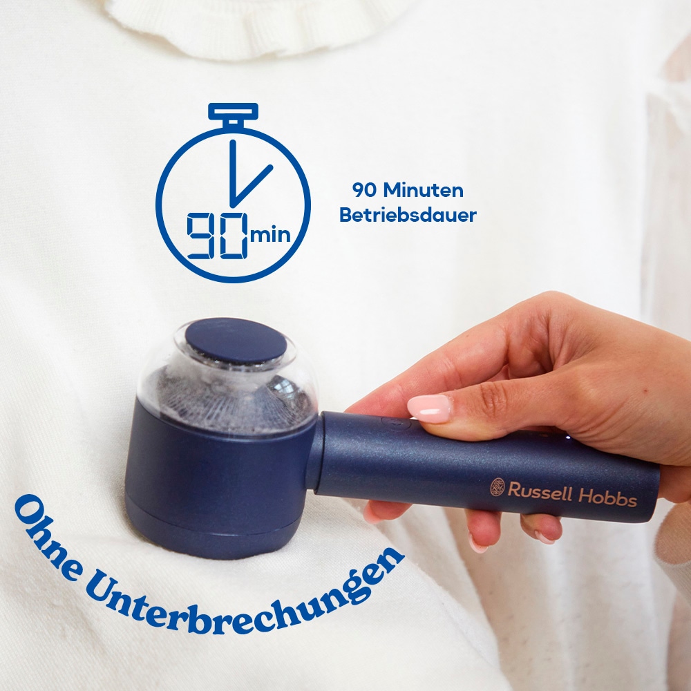 RUSSELL HOBBS Fusselrasierer »27660-56« elektrisch, aufladbar inklusive Holzreinigungsbürste & USB-C Ladekabel